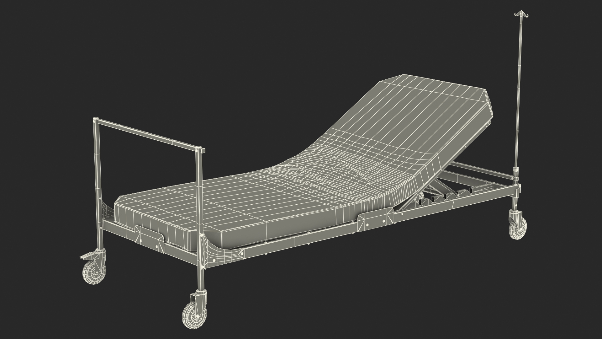 Stryker Emergency Relief Bed 30 Degrees 3D model