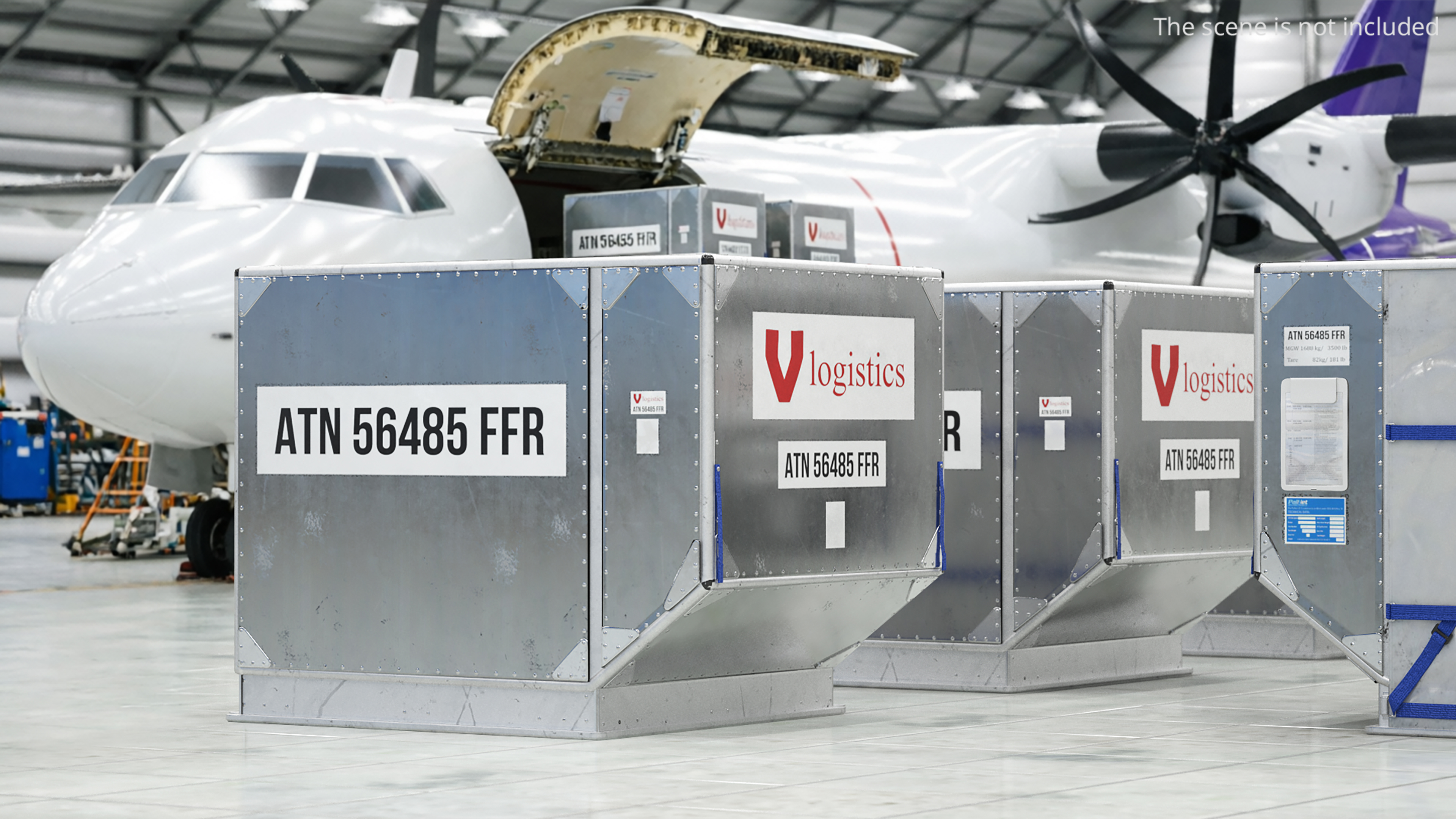Vlogistics Aviation LD3 Container Game Ready, view 2