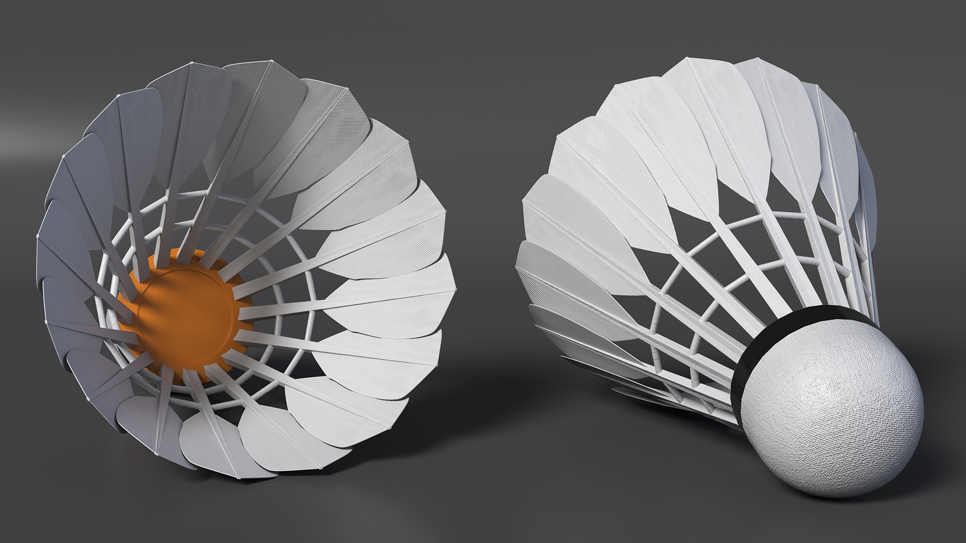 Badminton Feather Shuttlecock 3D model