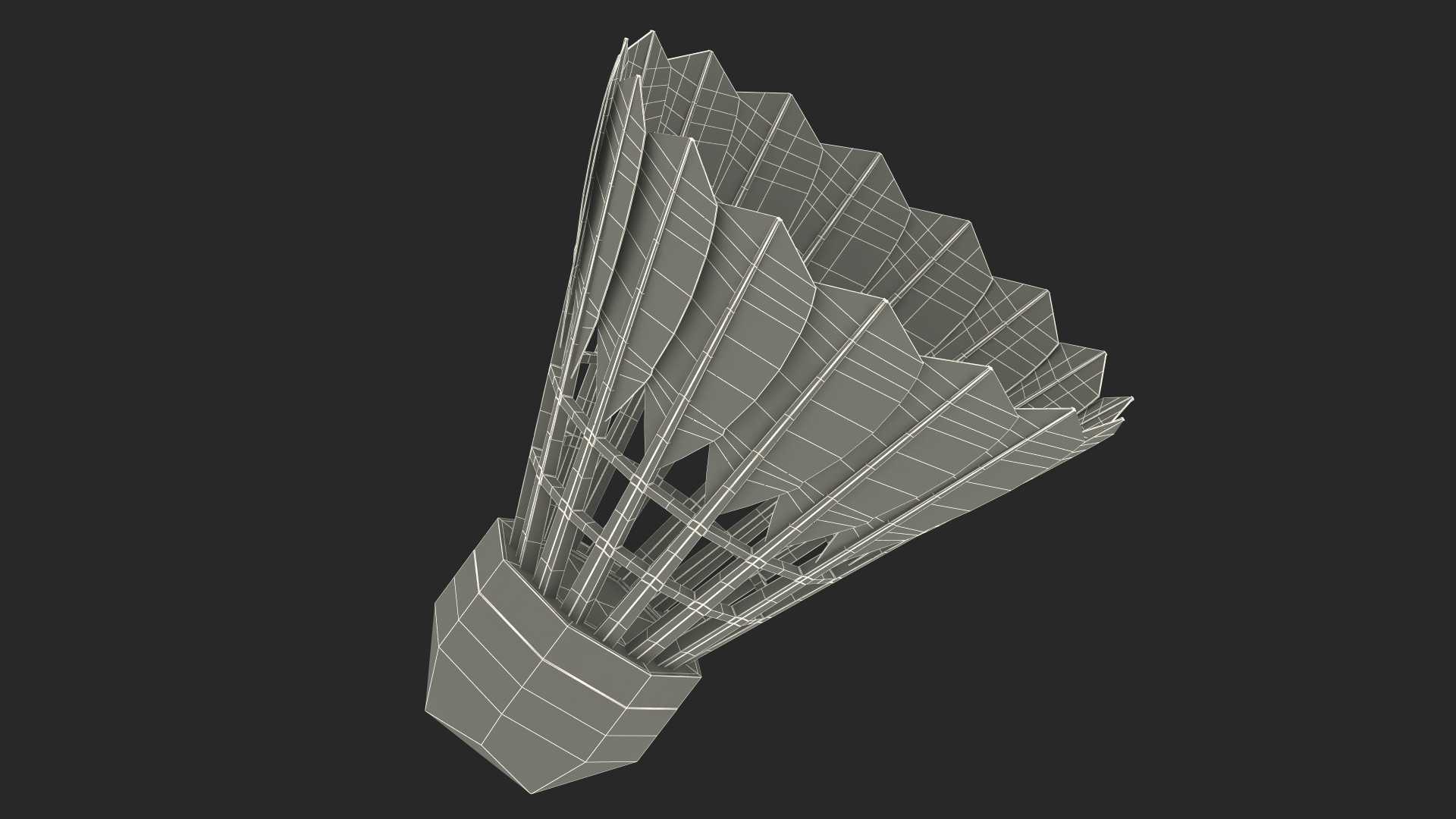 Badminton Feather Shuttlecock 3D model