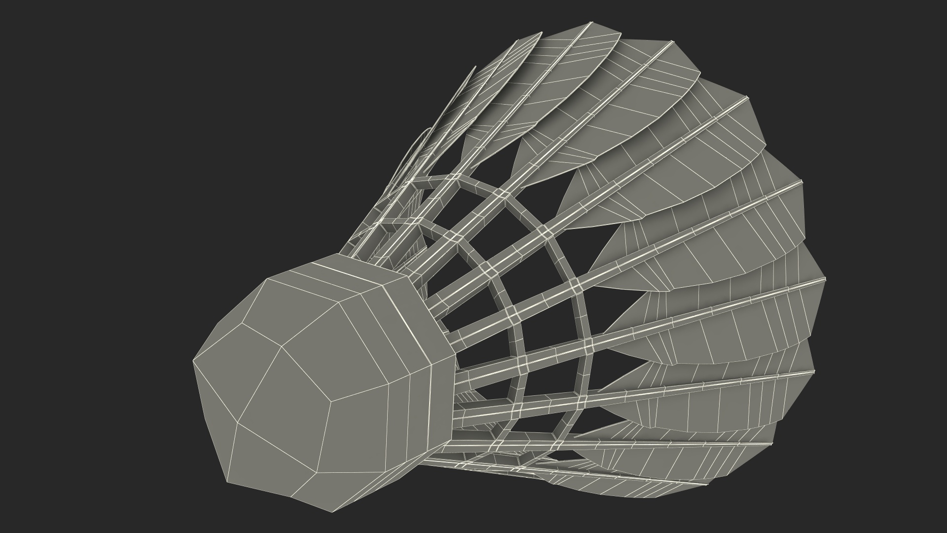 Badminton Feather Shuttlecock 3D model