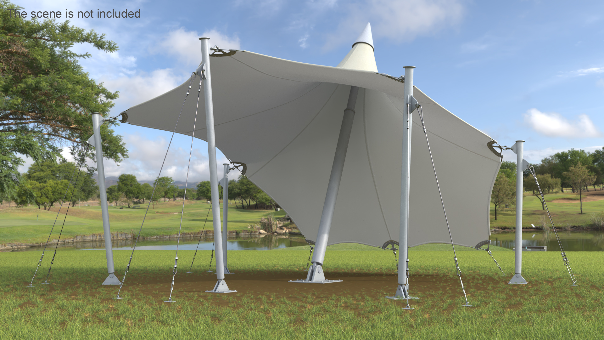 Tensile Fabric Tent 3D model