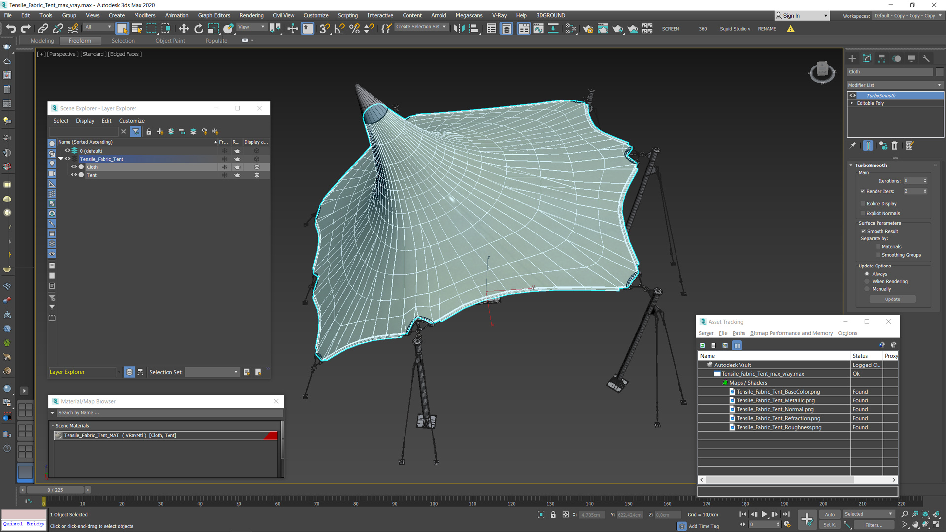 Tensile Fabric Tent 3D model