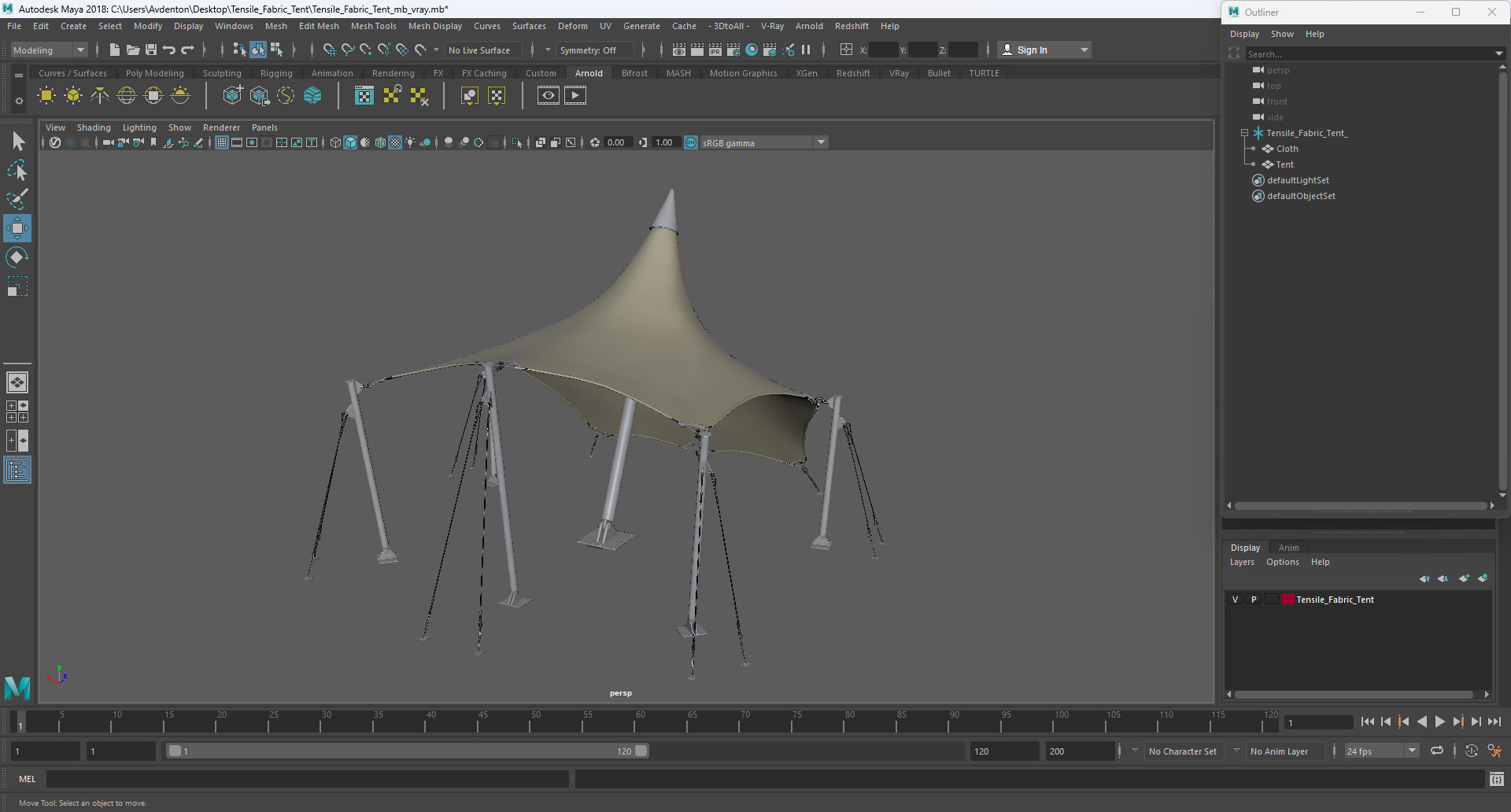 Tensile Fabric Tent 3D model