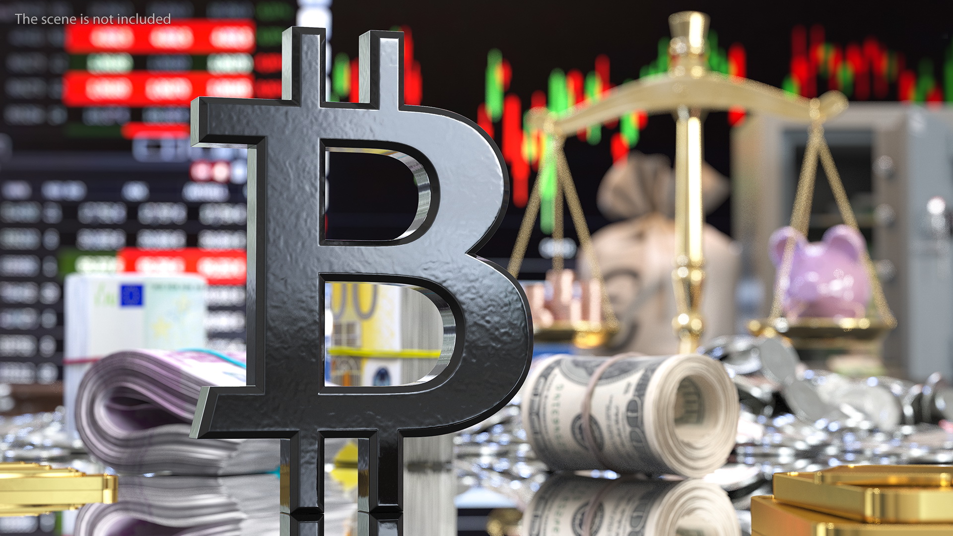 Bitcoin Symbol Plastic 3D