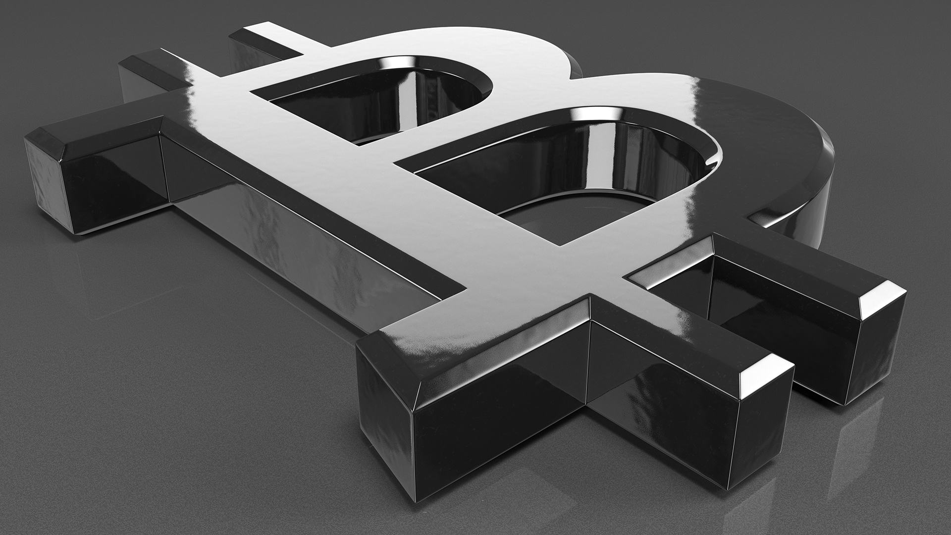 Bitcoin Symbol Plastic 3D