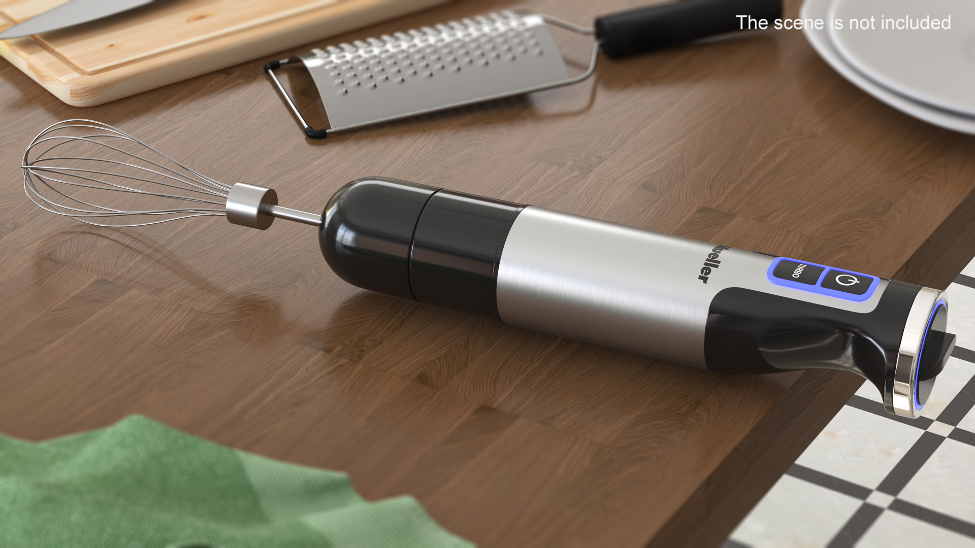 3D model Hand Blender Mueller with Egg Whisk
