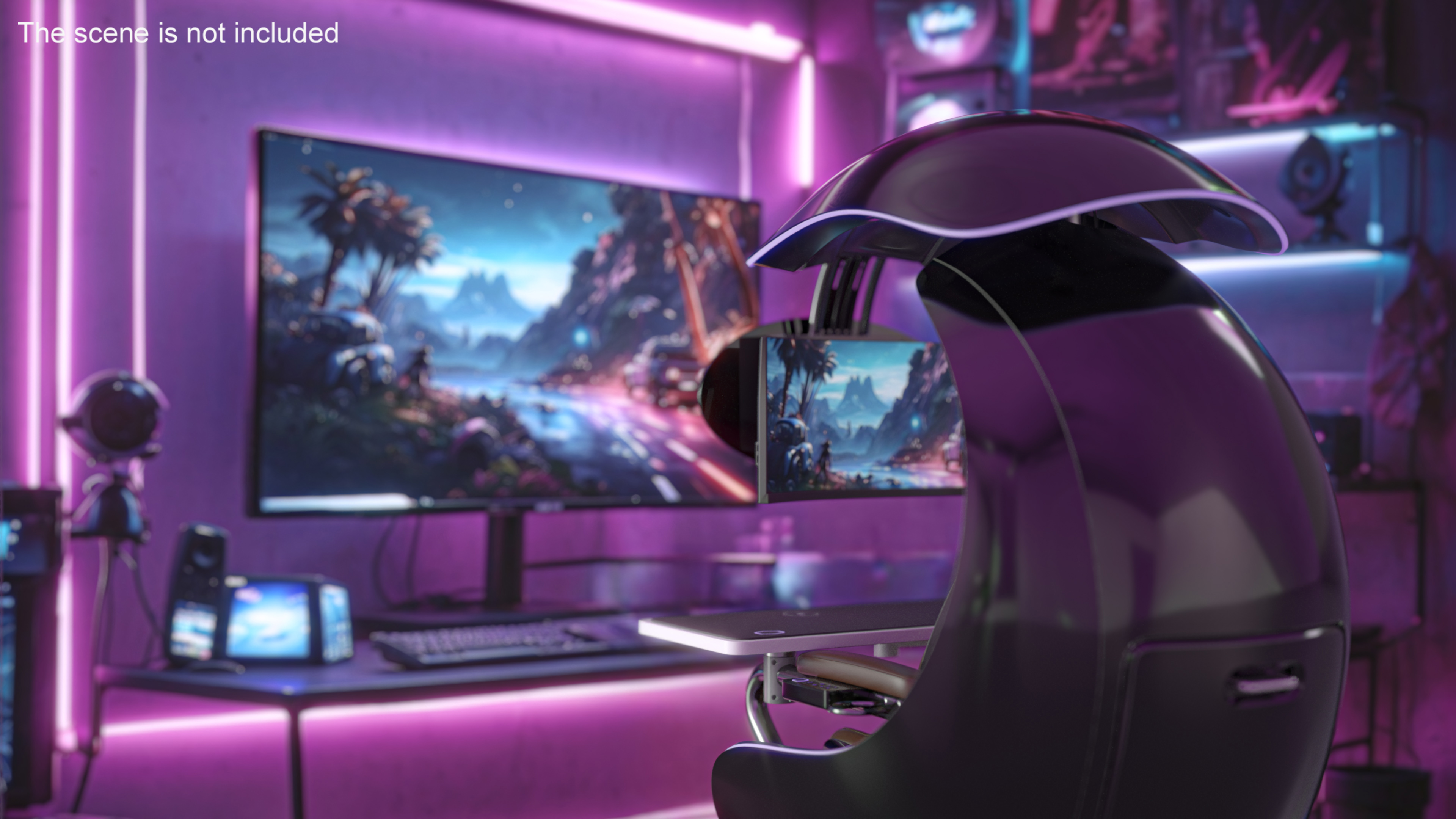 3D model Immersive Gaming Station Immersive Cooler Master ORB X Black