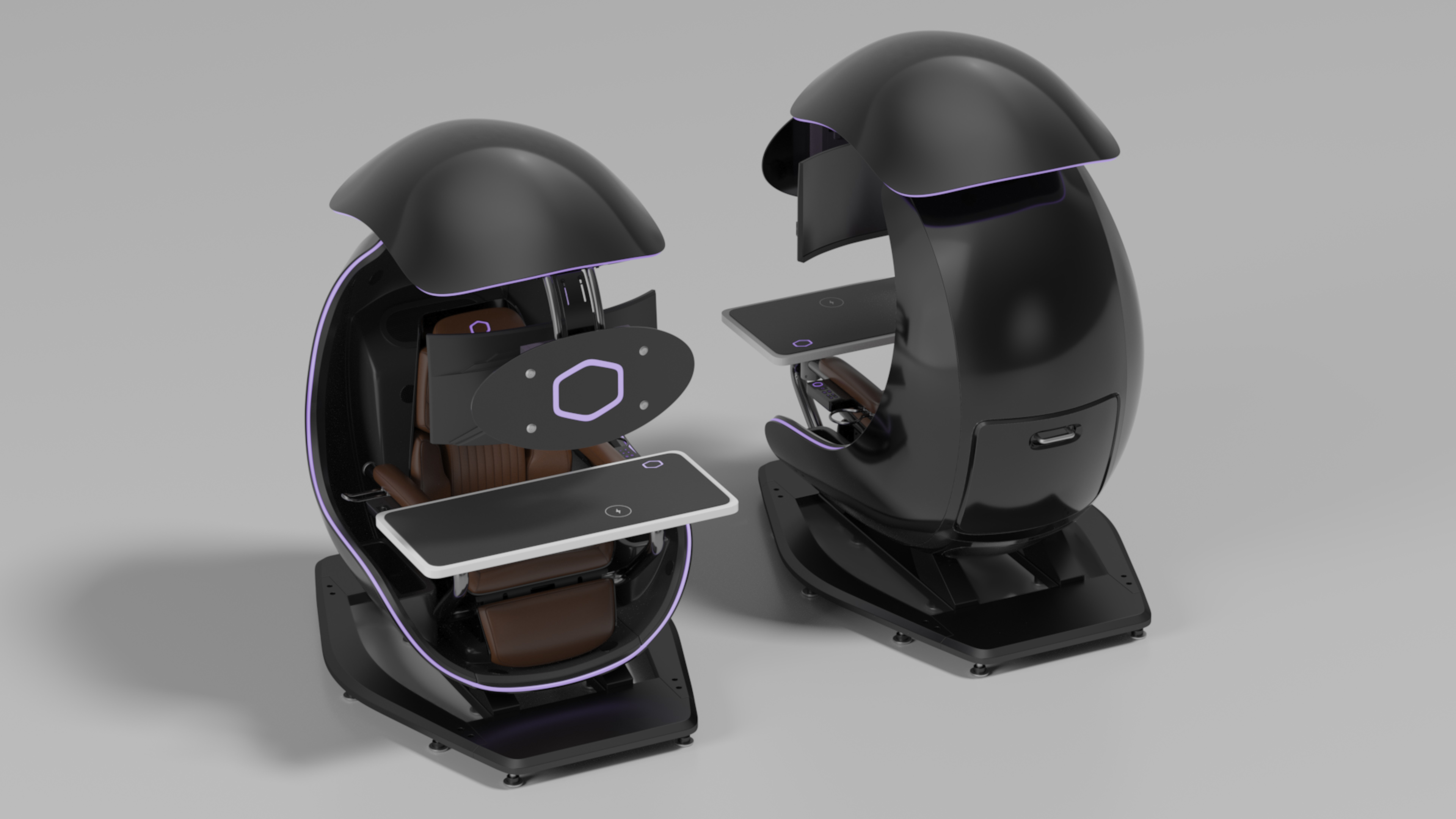 3D model Immersive Gaming Station Immersive Cooler Master ORB X Black