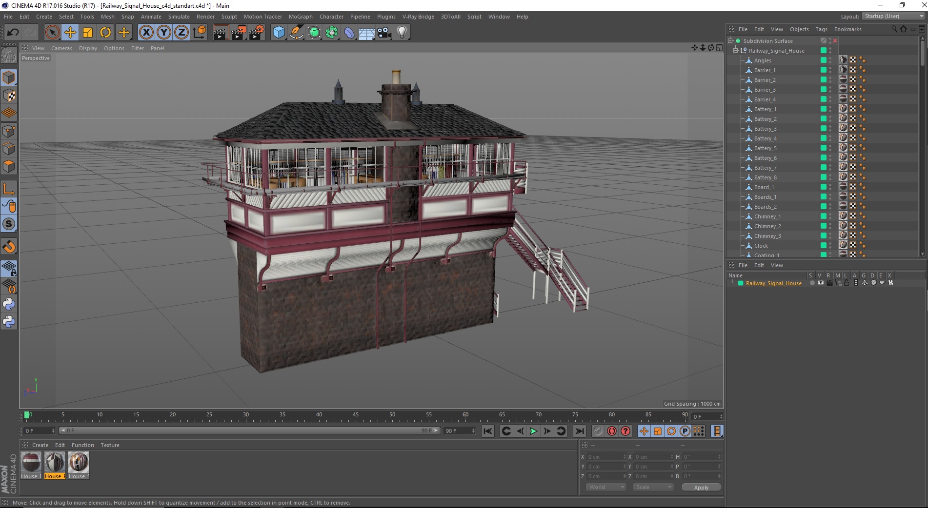 3D model Railway Signal House