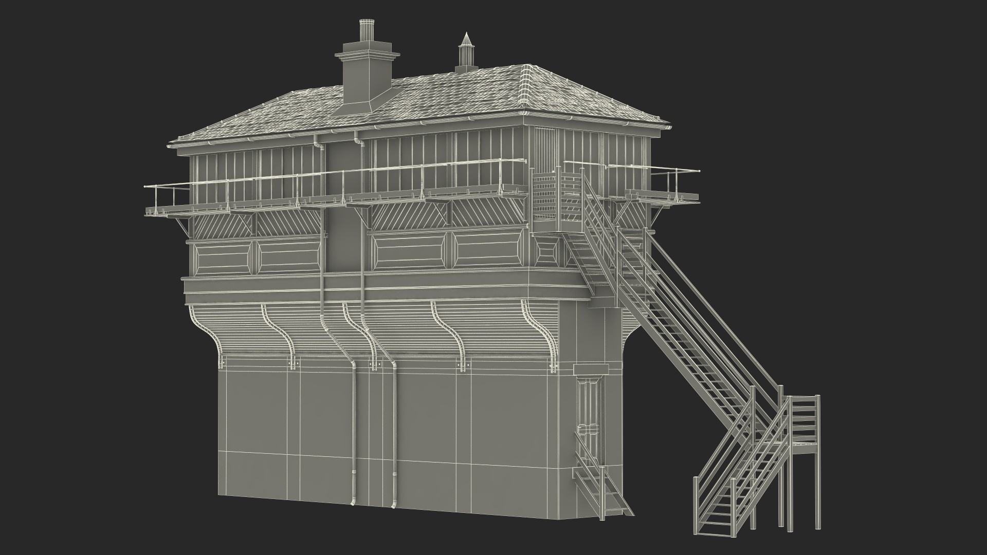 3D model Railway Signal House