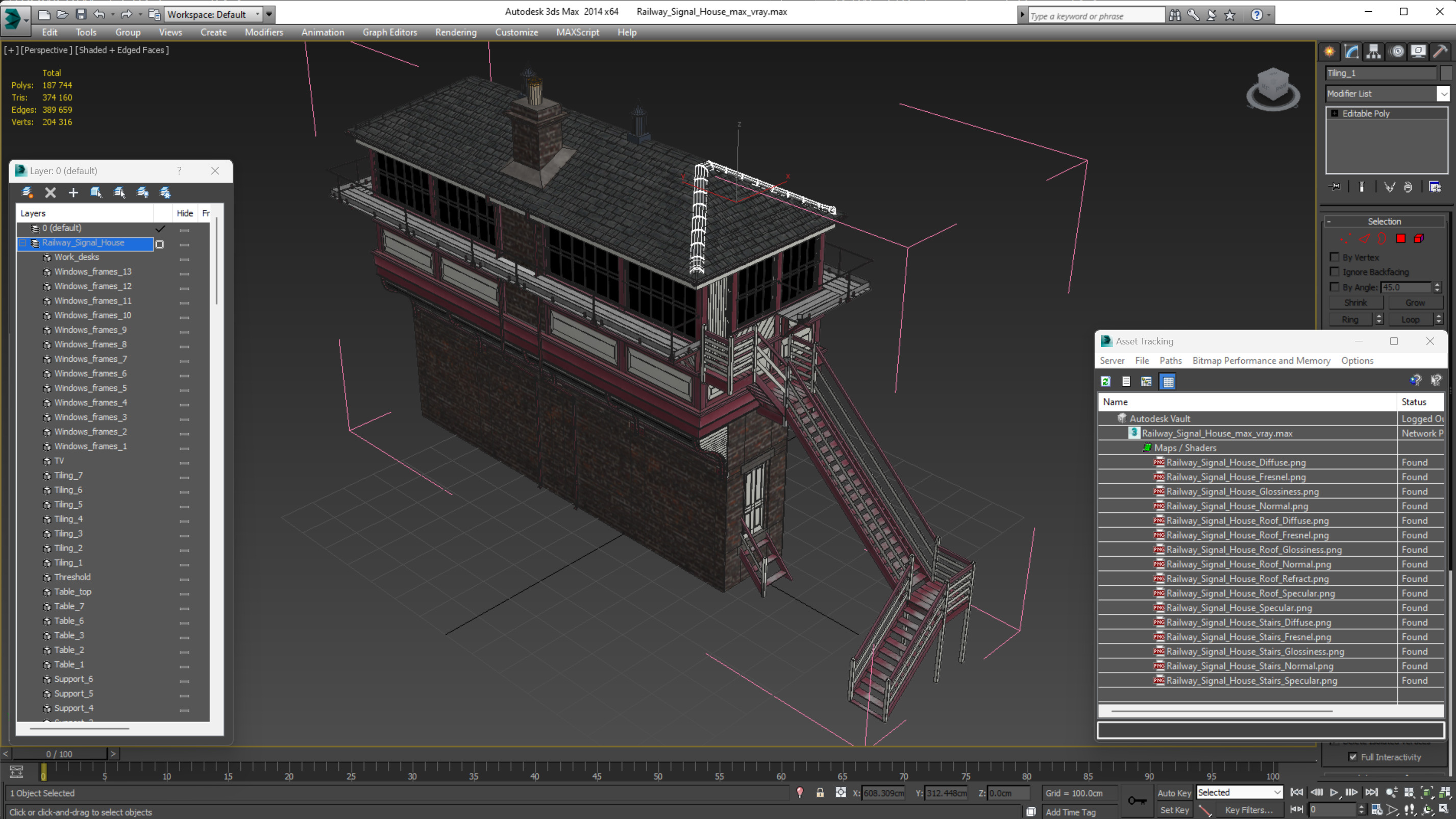 3D model Railway Signal House