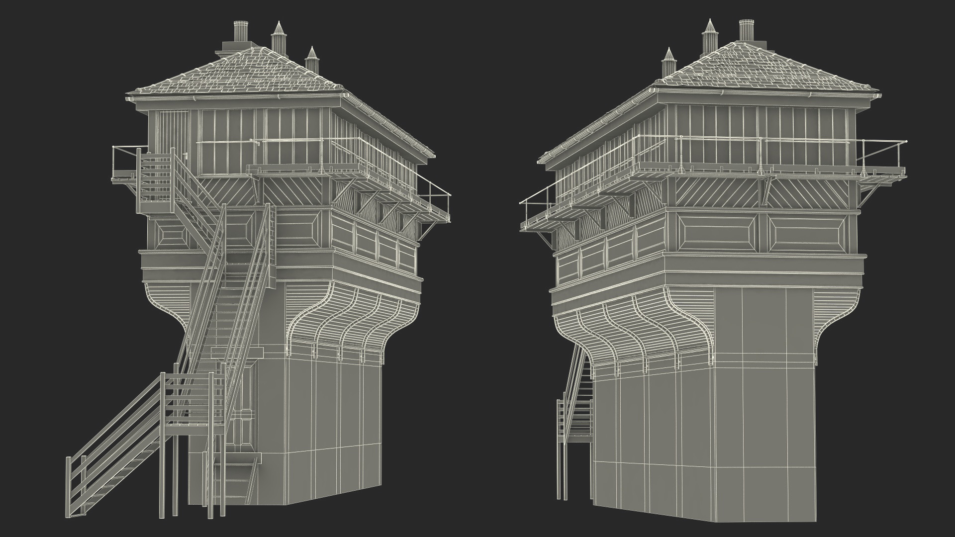 3D model Railway Signal House