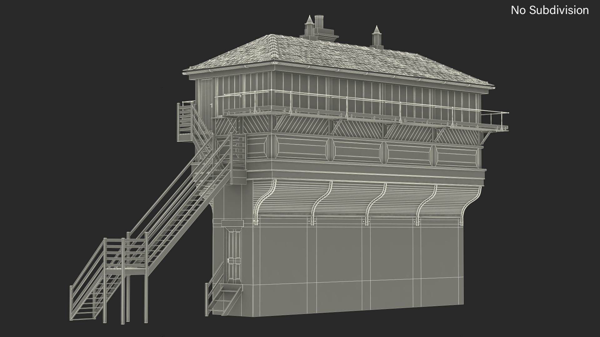 3D model Railway Signal House