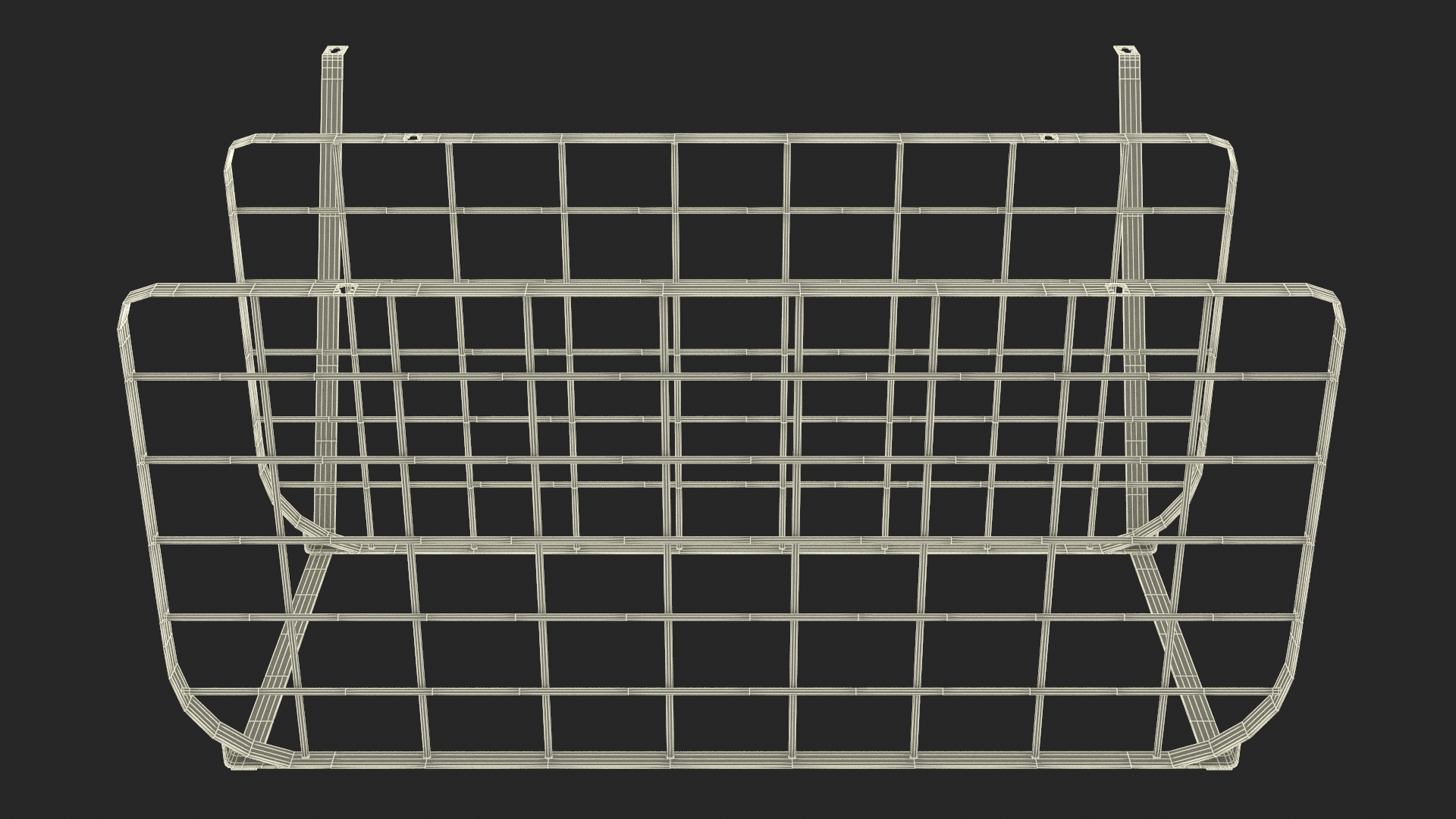3D Kitchen Pot Rack Storage Wall Mounted Black model
