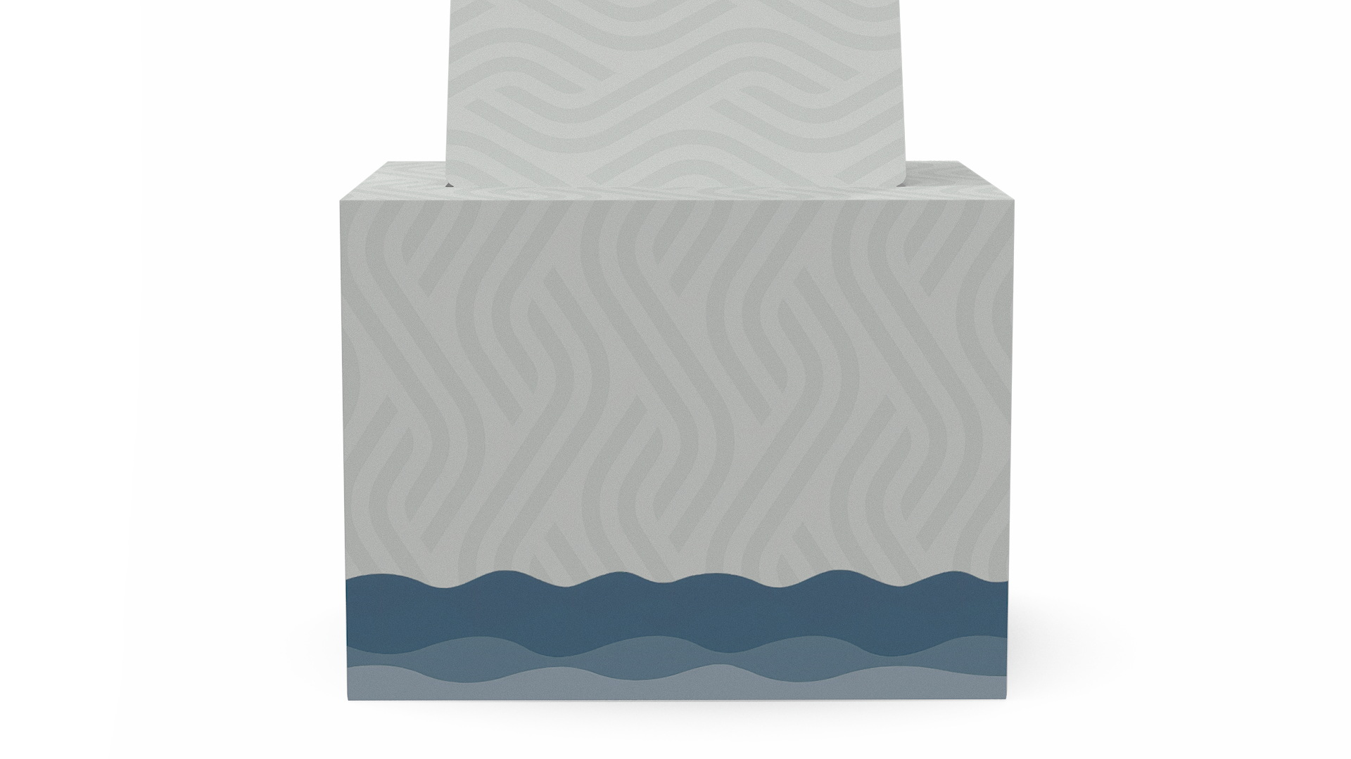 3D Mockup Paper Towel Box Empty model