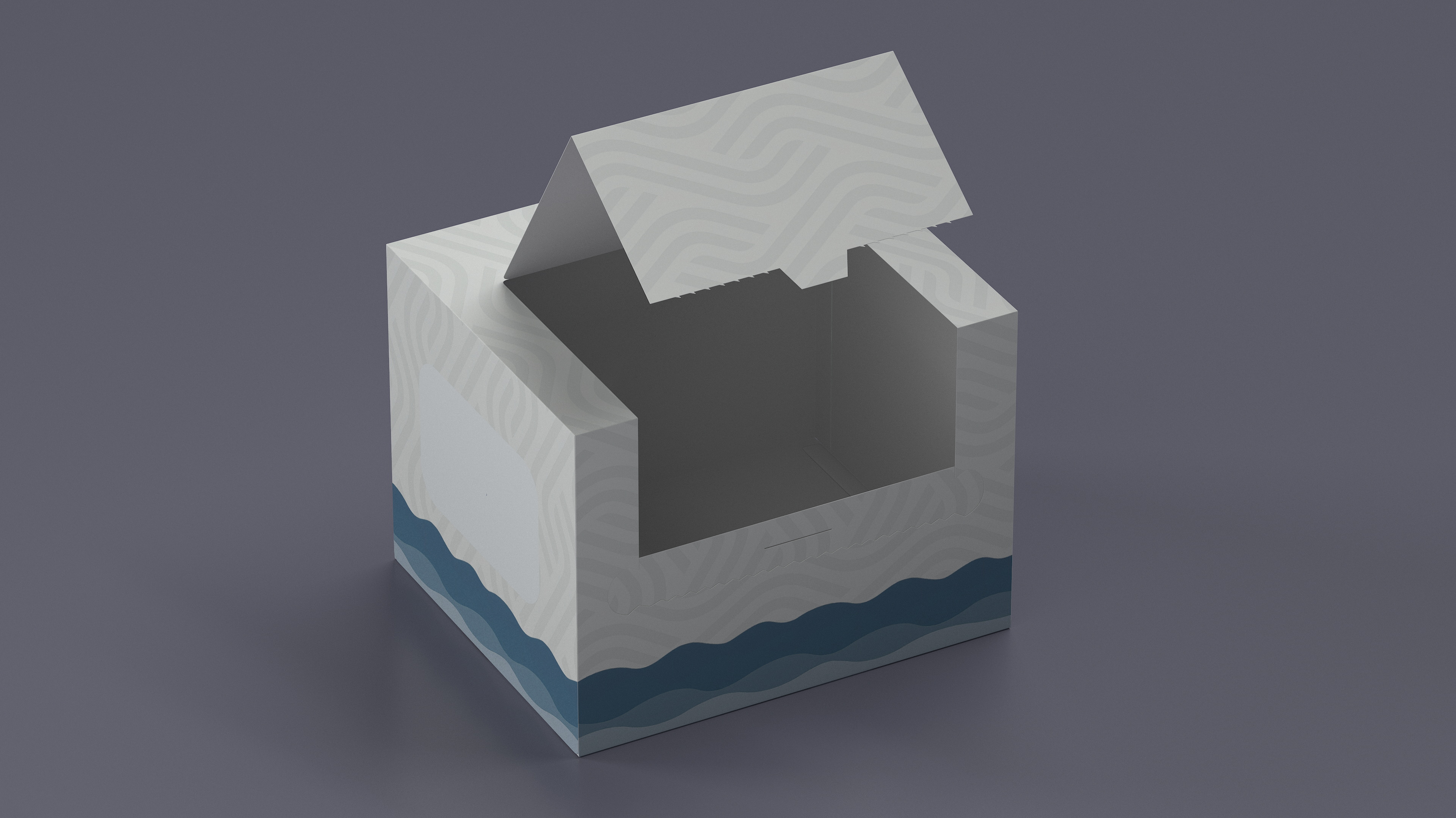 3D Mockup Paper Towel Box Empty model