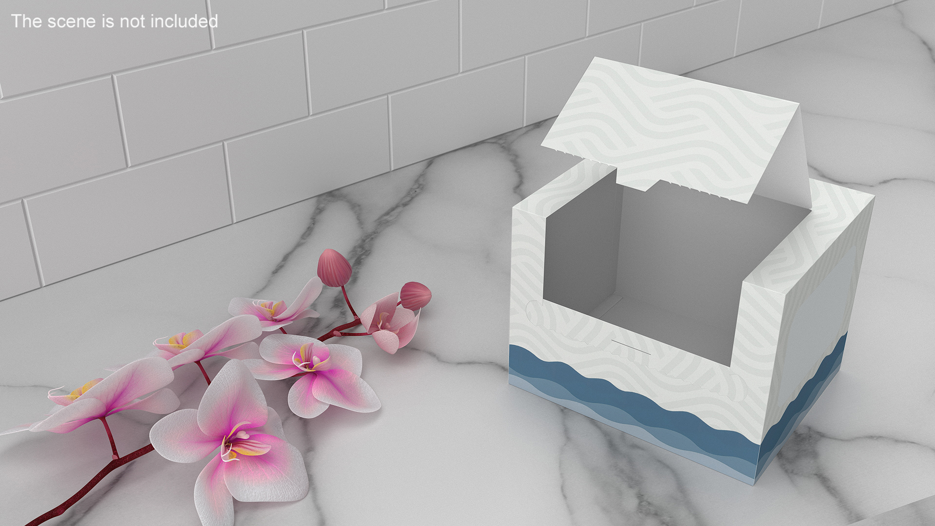 3D Mockup Paper Towel Box Empty model