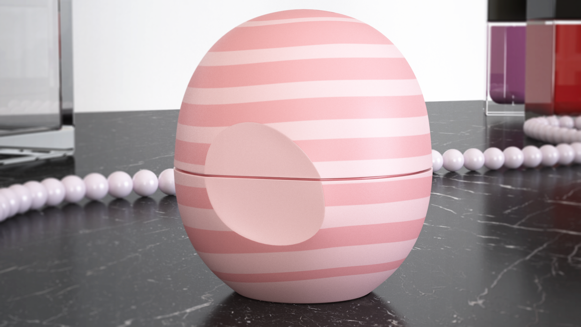 EOS Organic Lip Balm Pink Stripes Closed, view 10