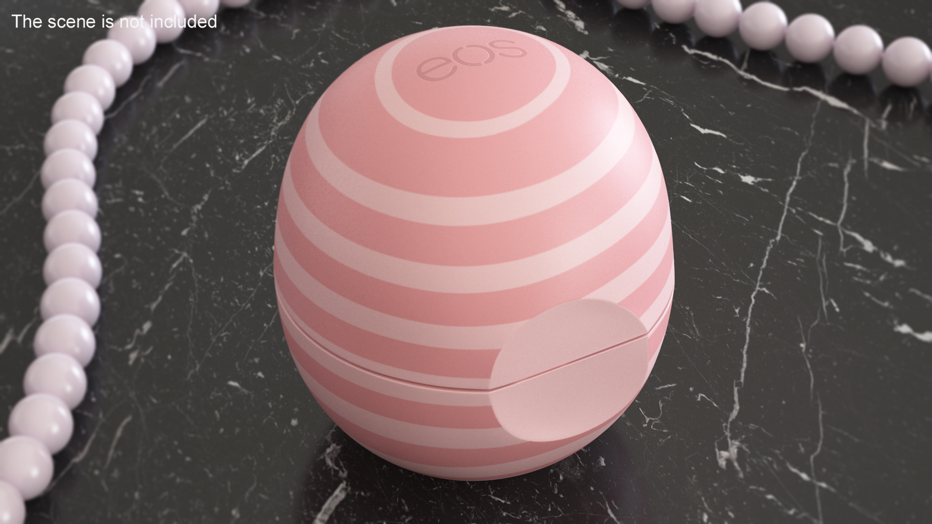 3D model EOS Organic Lip Balm Pink Stripes Closed