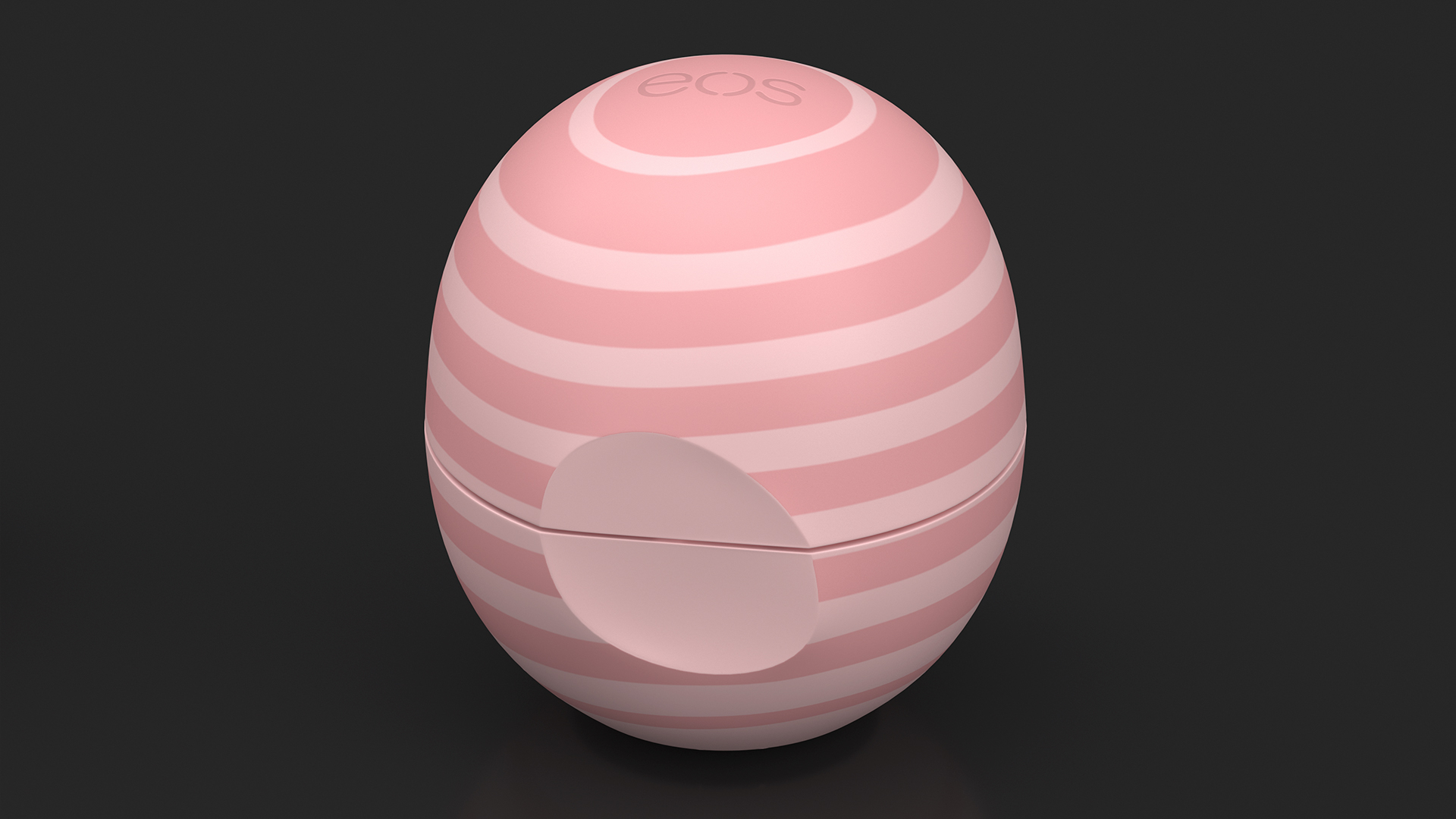 3D model EOS Organic Lip Balm Pink Stripes Closed