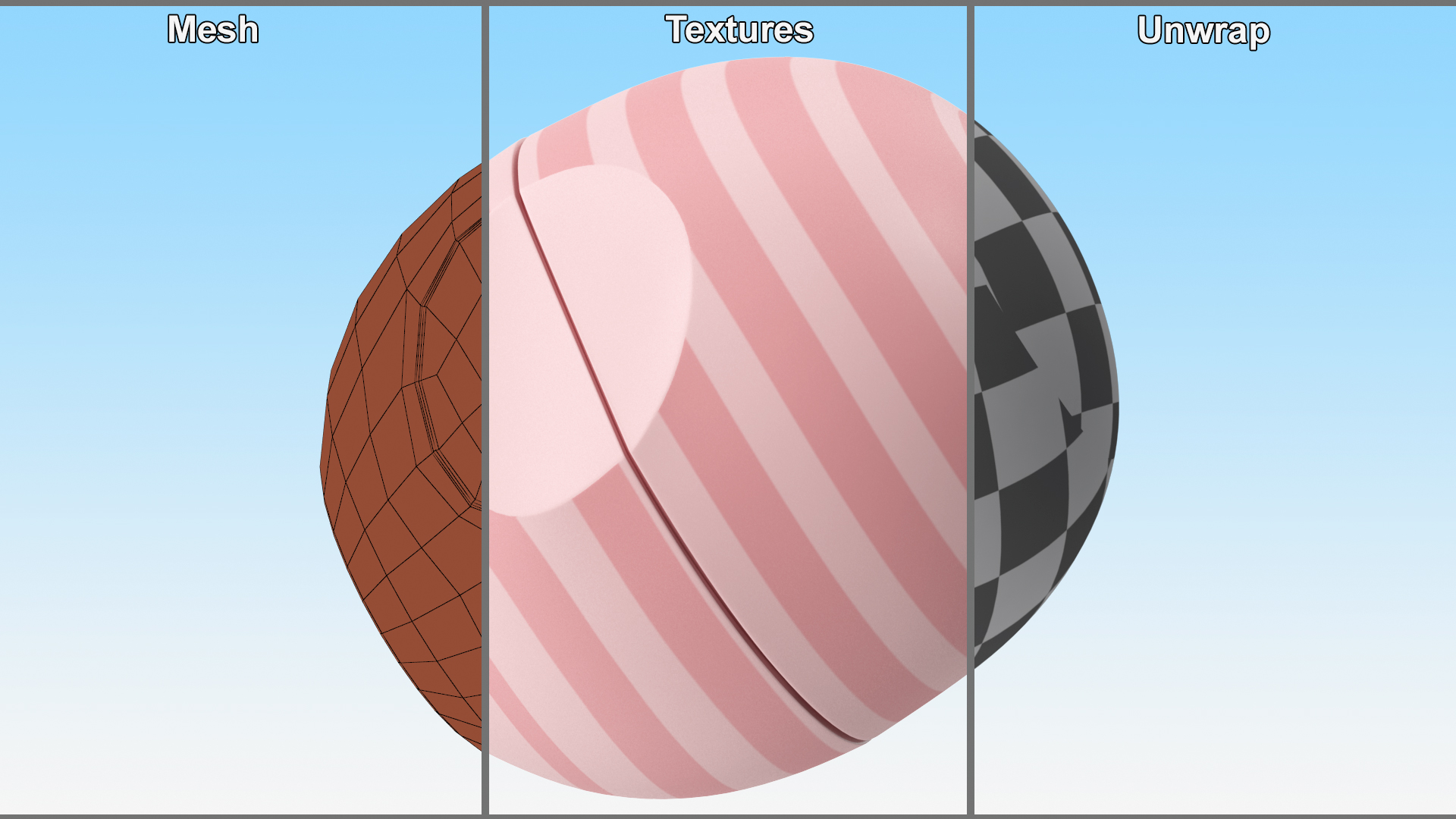 3D model EOS Organic Lip Balm Pink Stripes Closed