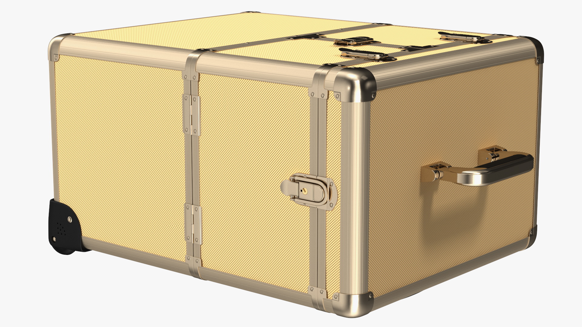 3D Golden Rolling Makeup Case Folded model