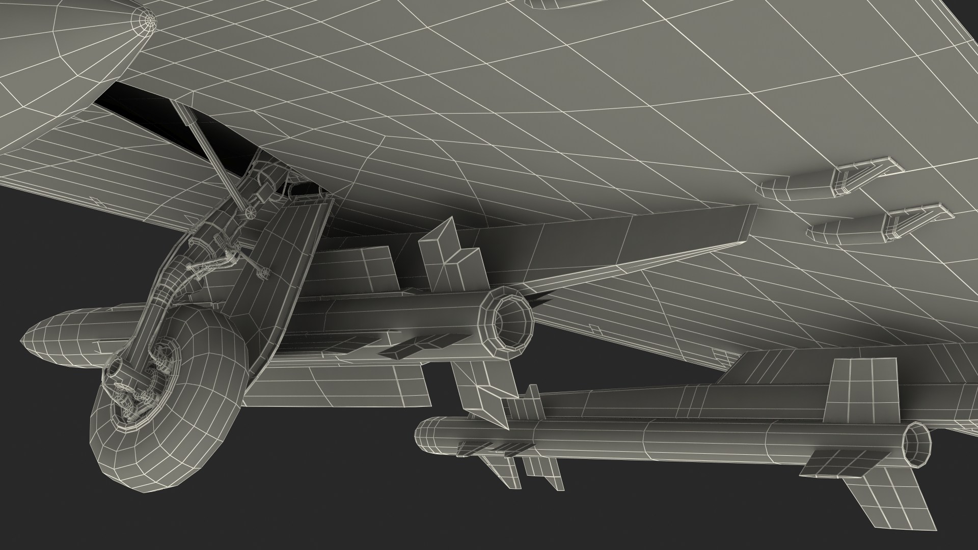 3D model French Air Force Mirage 2000C with Armament Rigged