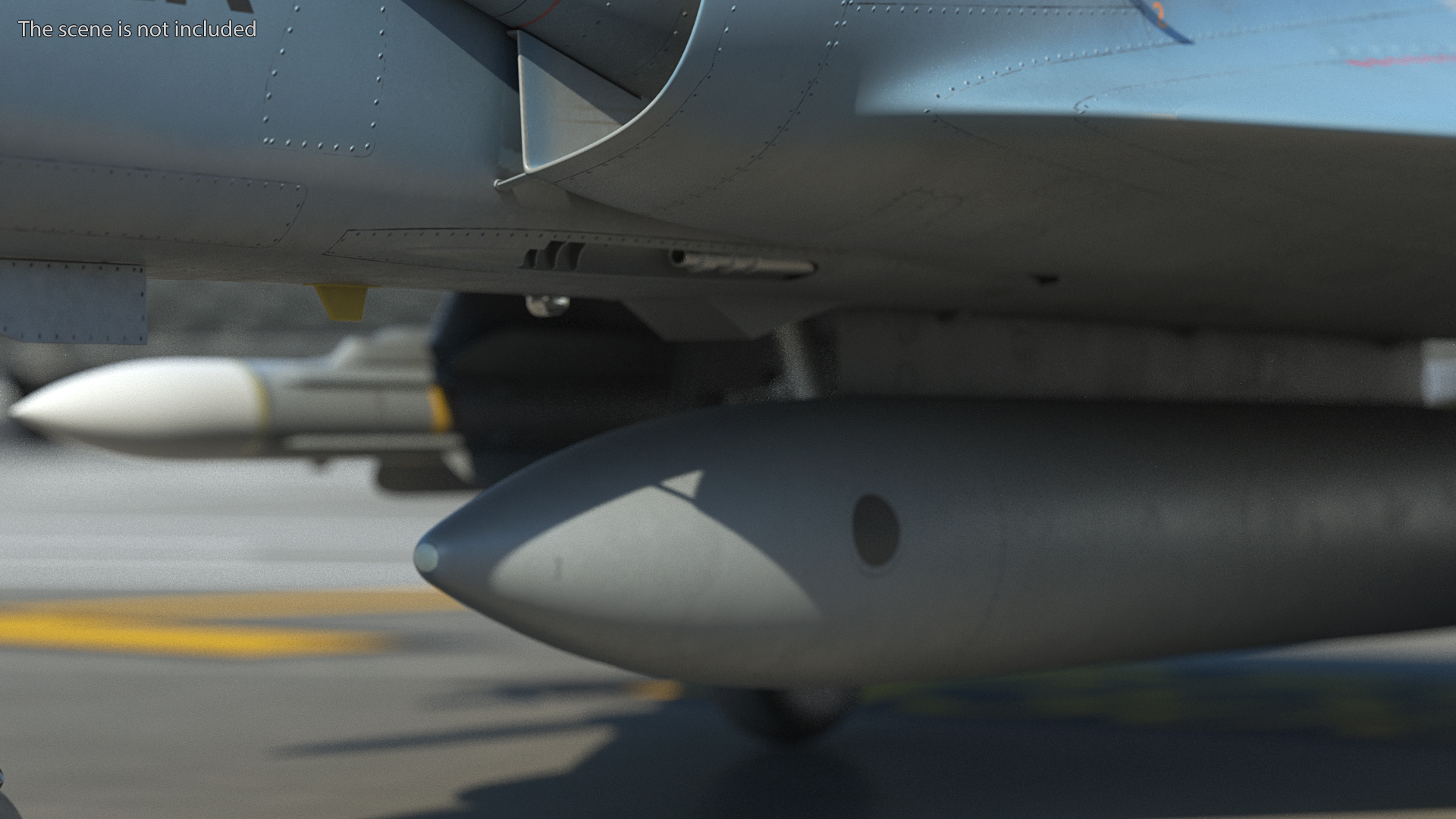 3D model French Air Force Mirage 2000C with Armament Rigged