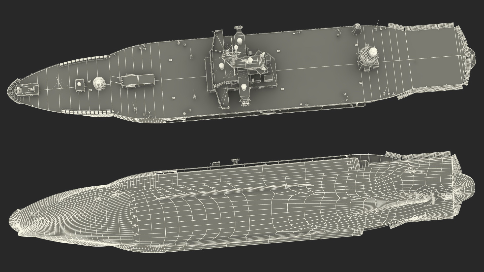 3D Modern Combat Command Ship