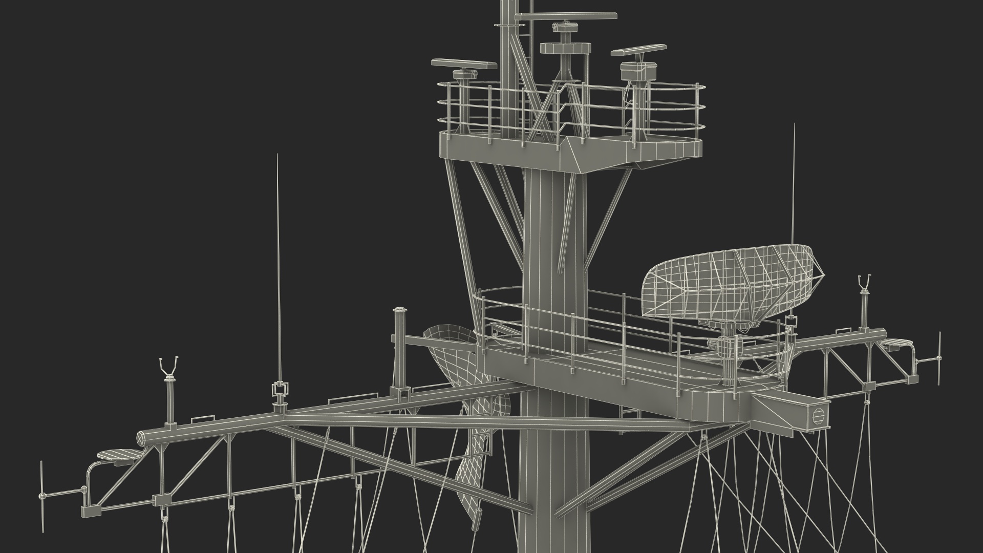 3D Modern Combat Command Ship