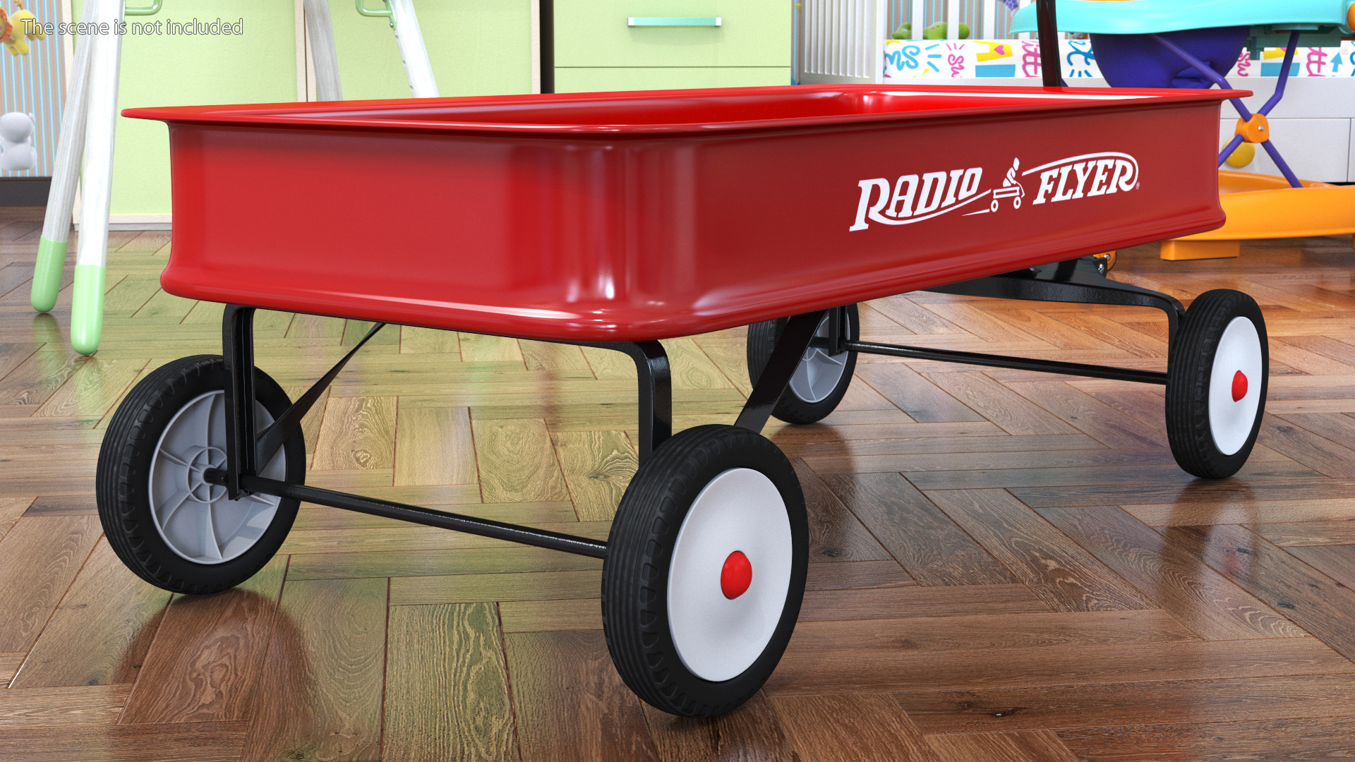 3D Kids and Toddler Classic Steel Pull Wagon
