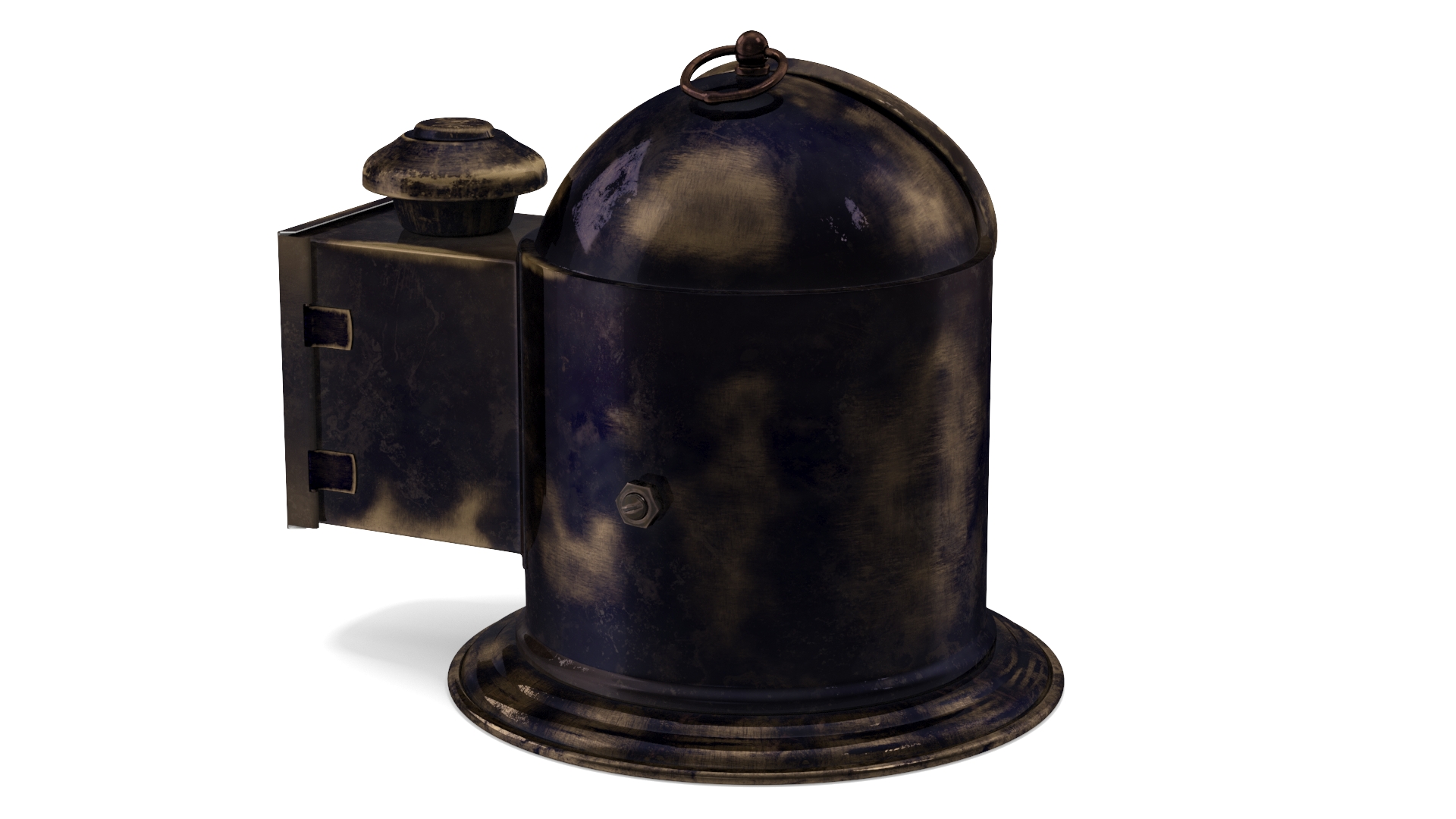 Vintage Nautical Ship Gimbal Compass Black 3D