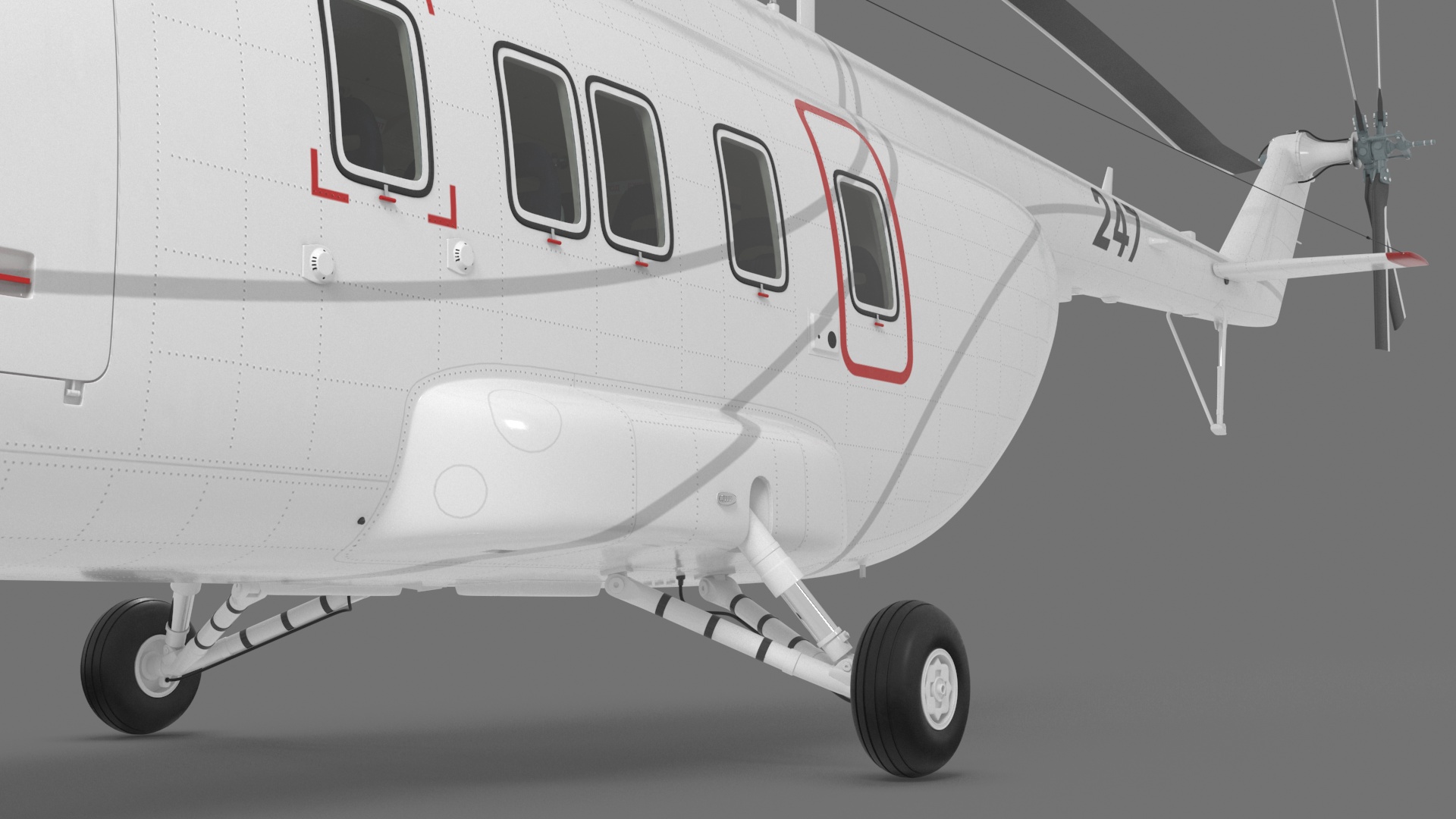 3D Helicopter MI-171 A3 White