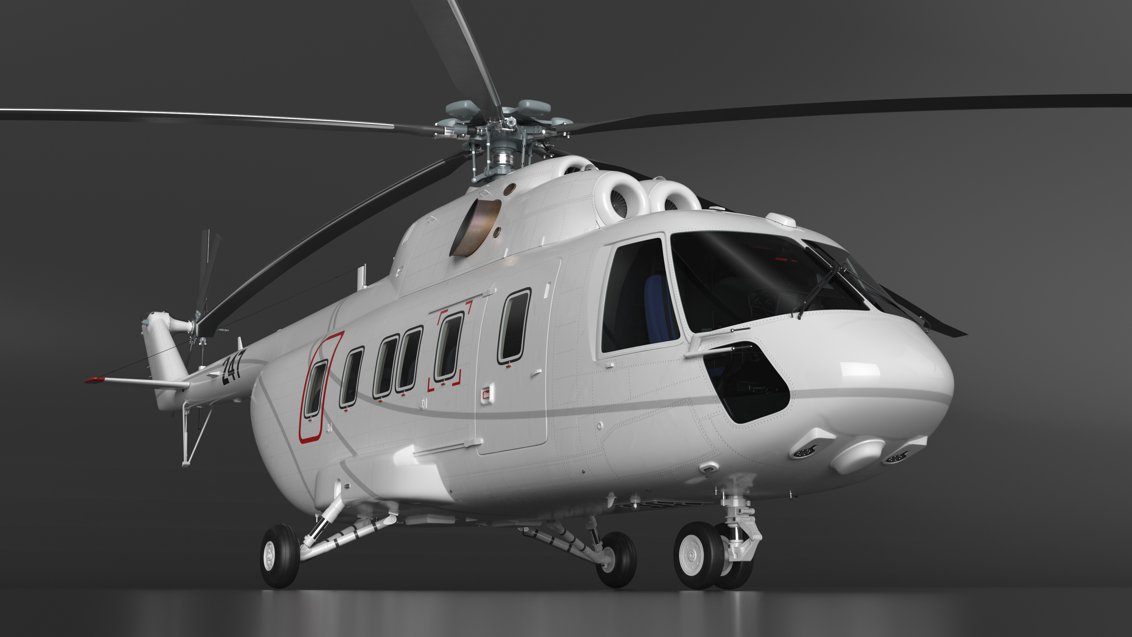 3D Helicopter MI-171 A3 White