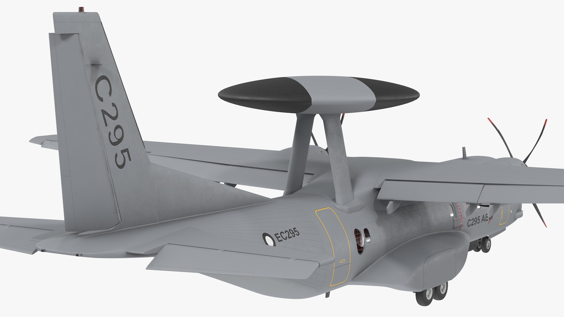 Airbus Military C295 AEW-C Turboprop Aircraft Rigged 3D