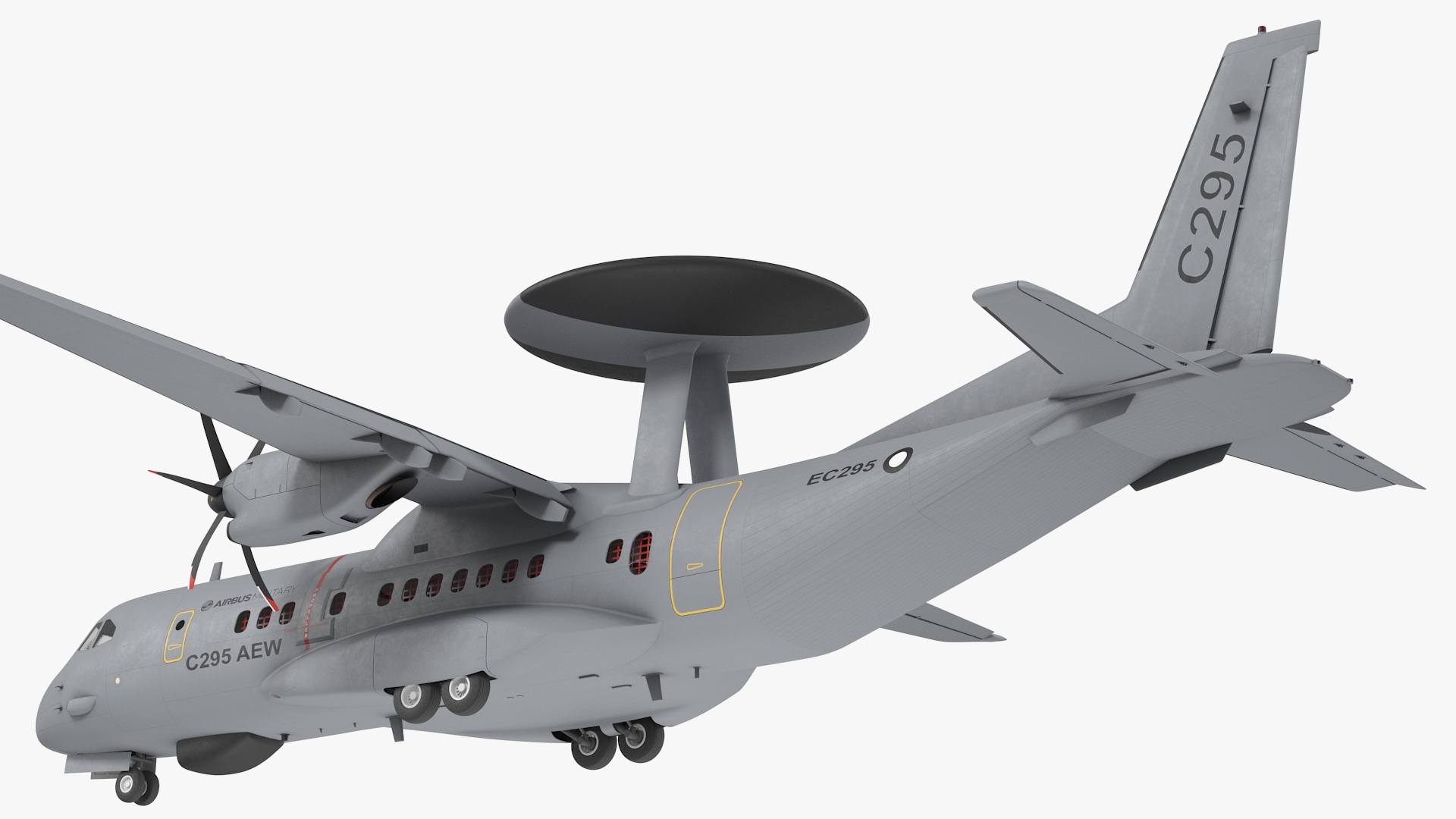 Airbus Military C295 AEW-C Turboprop Aircraft Rigged 3D