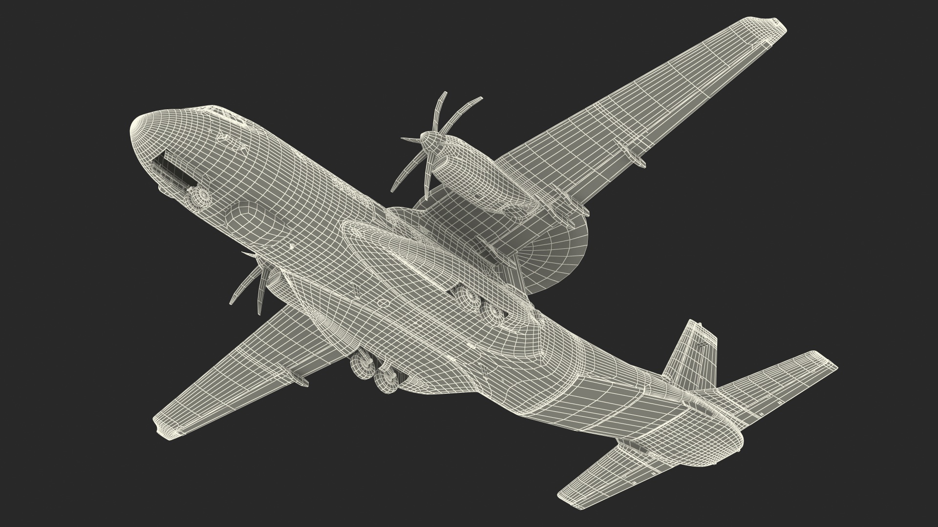 Airbus Military C295 AEW-C Turboprop Aircraft Rigged 3D