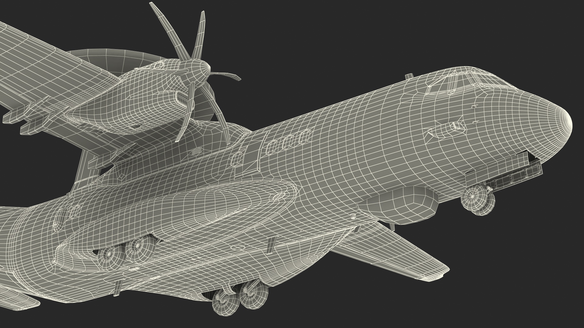 Airbus Military C295 AEW-C Turboprop Aircraft Rigged 3D