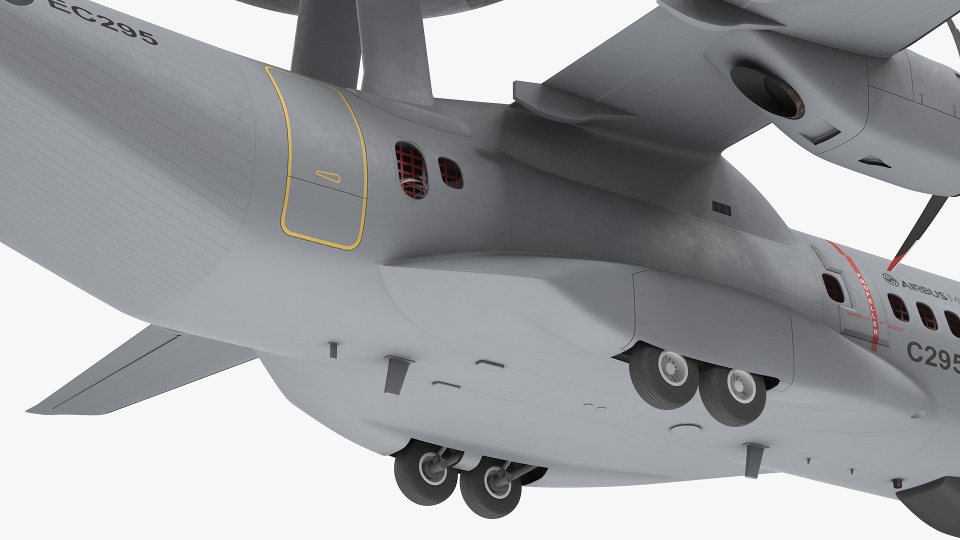Airbus Military C295 AEW-C Turboprop Aircraft Rigged 3D