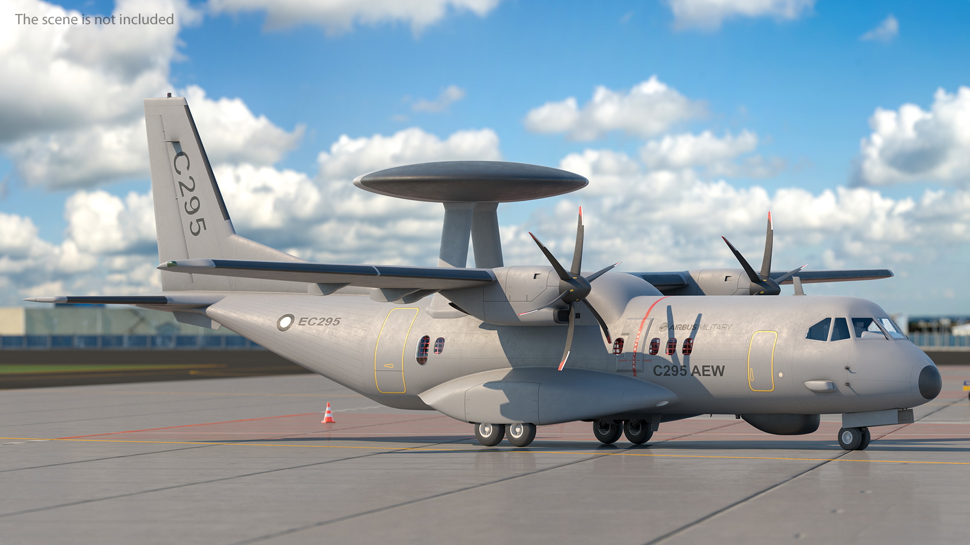 Airbus Military C295 AEW-C Turboprop Aircraft Rigged 3D