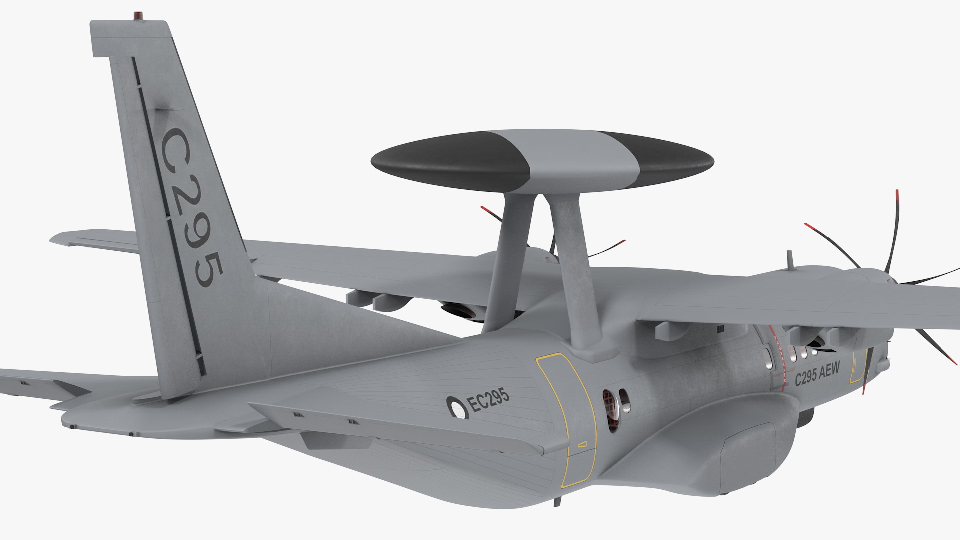 Airbus Military C295 AEW-C Turboprop Aircraft Rigged 3D