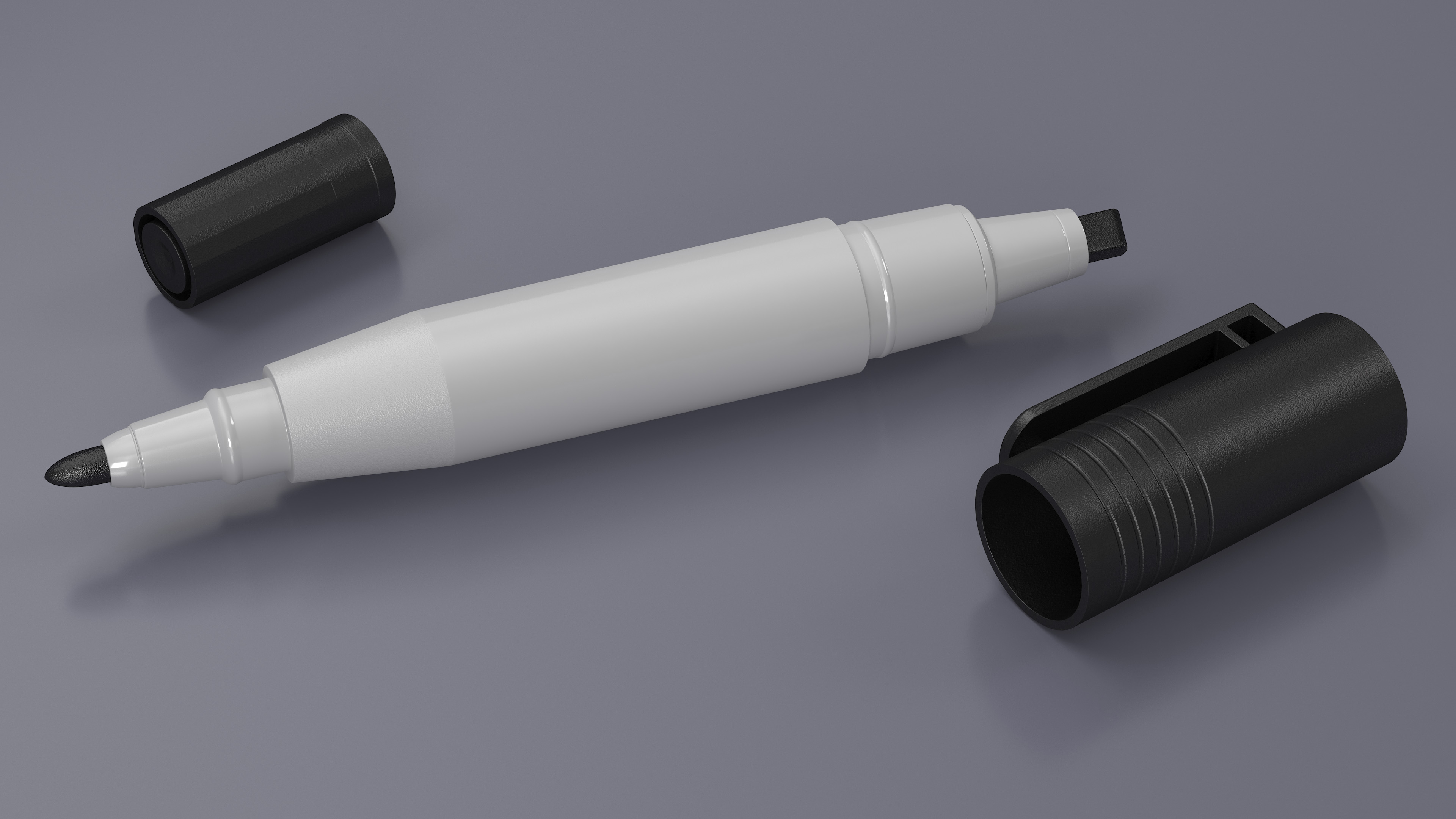 Double-Ended Marker Open 3D model