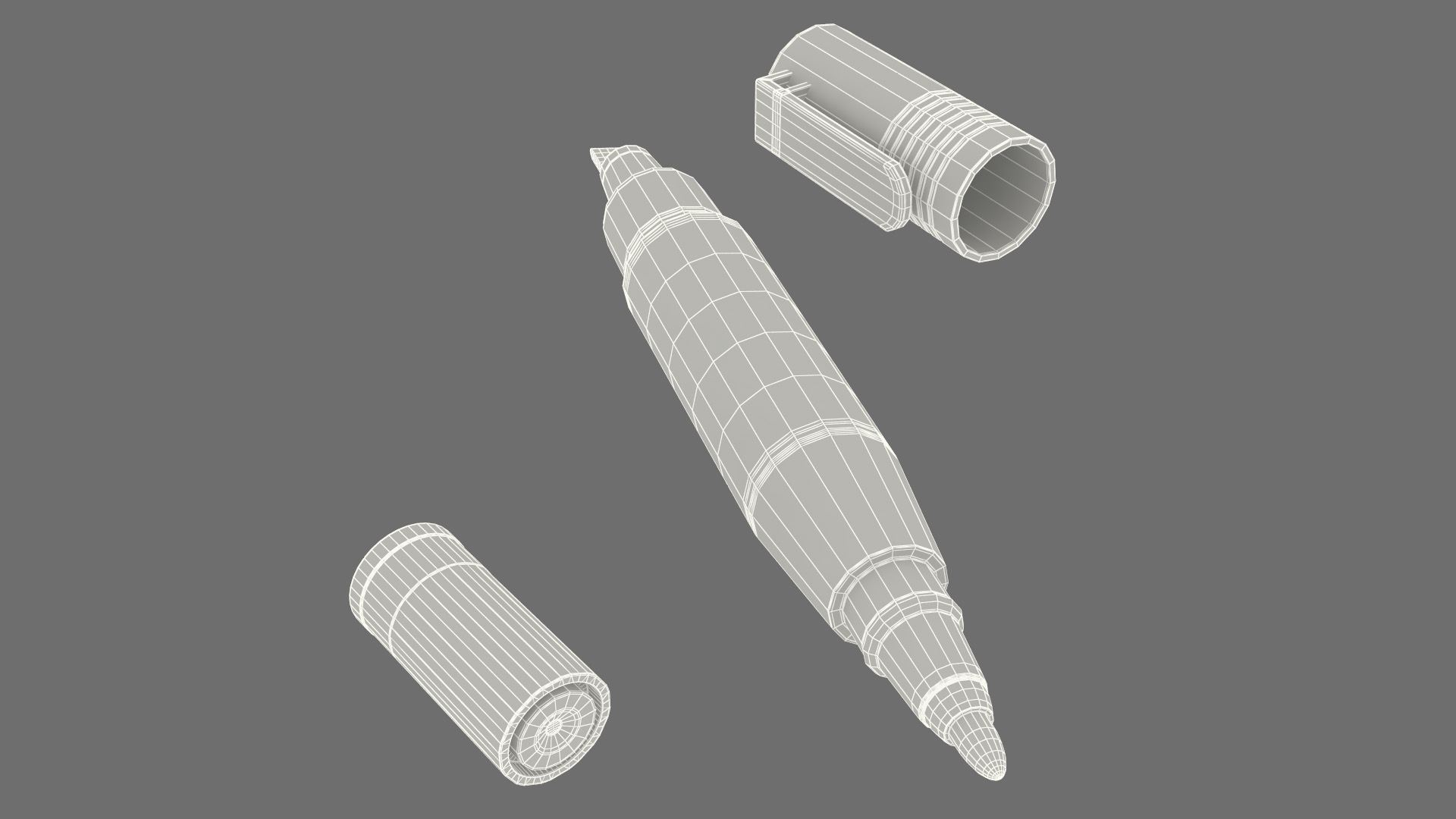 Double-Ended Marker Open 3D model