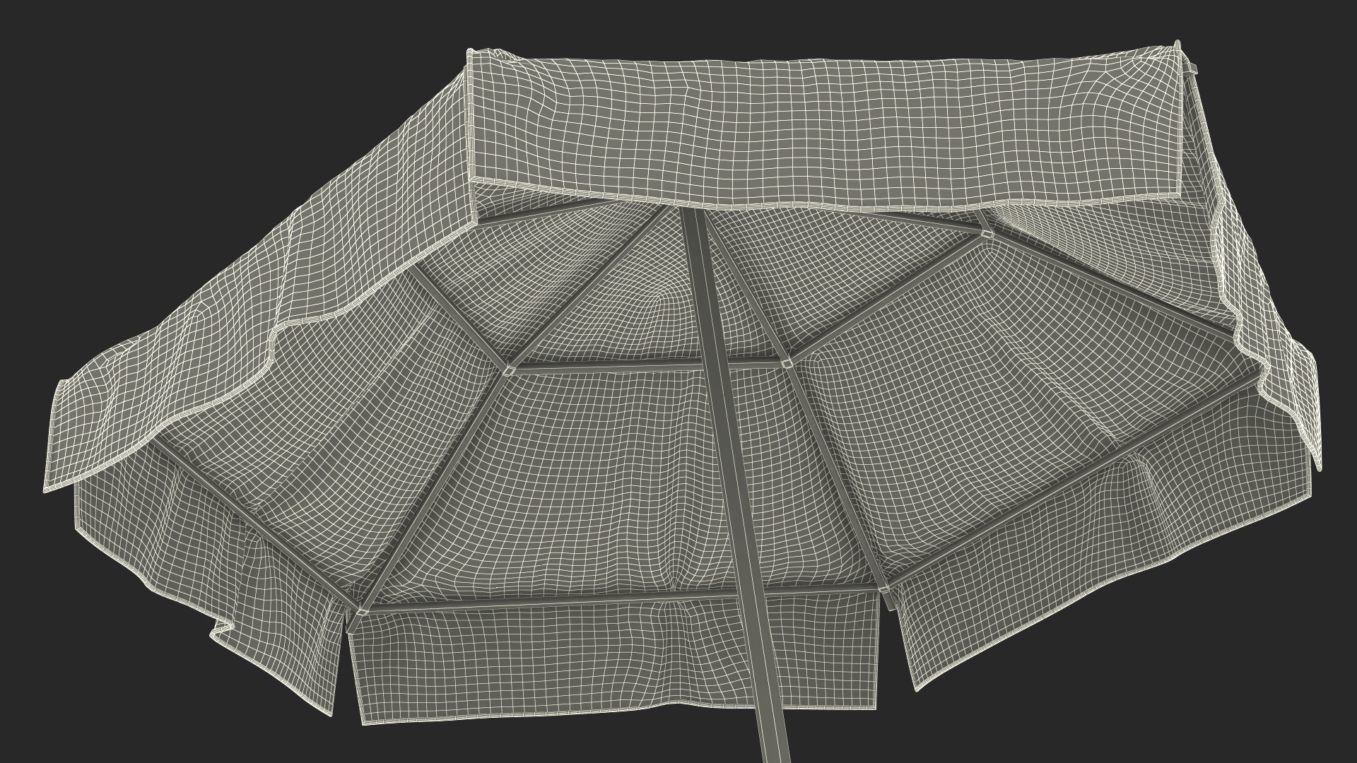 3D Beach Loungers with Umbrella model