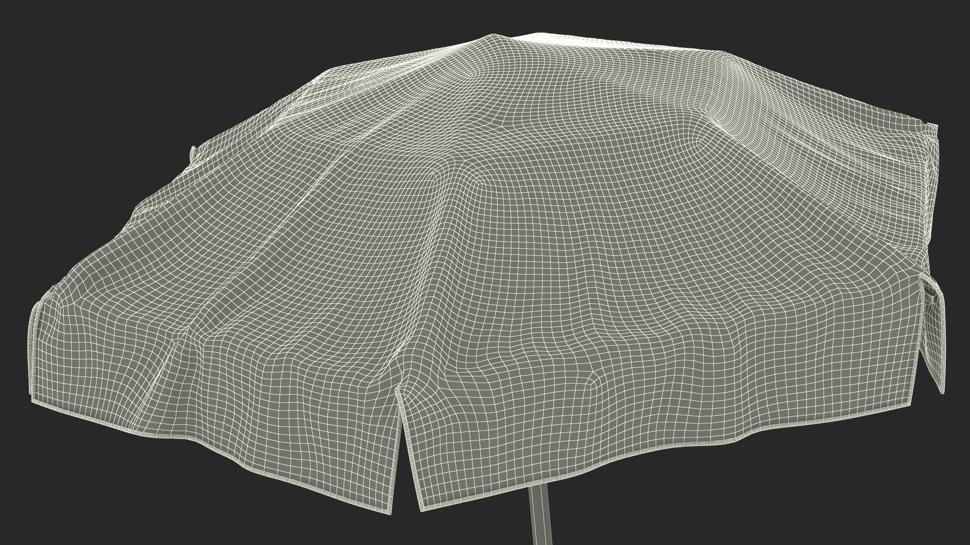 3D Beach Loungers with Umbrella model
