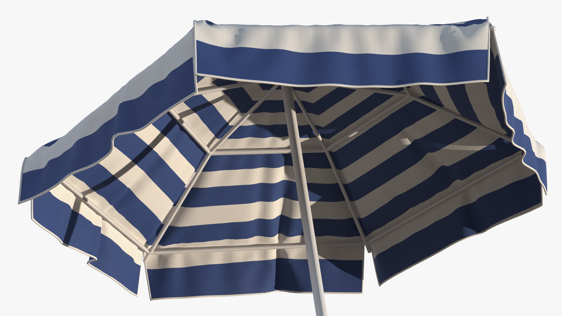 3D Beach Loungers with Umbrella model