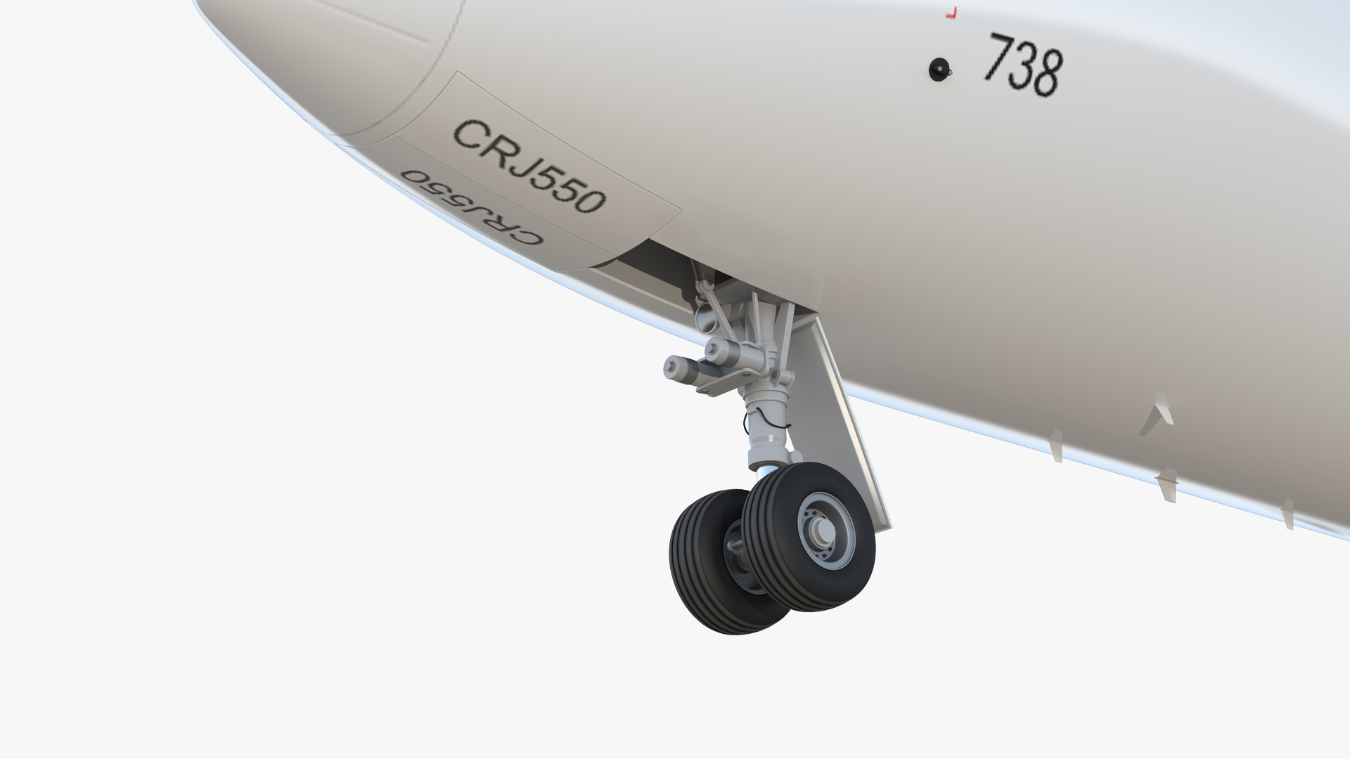 Regional Jet Bombardier CRJ550 Exterior Only 3D model