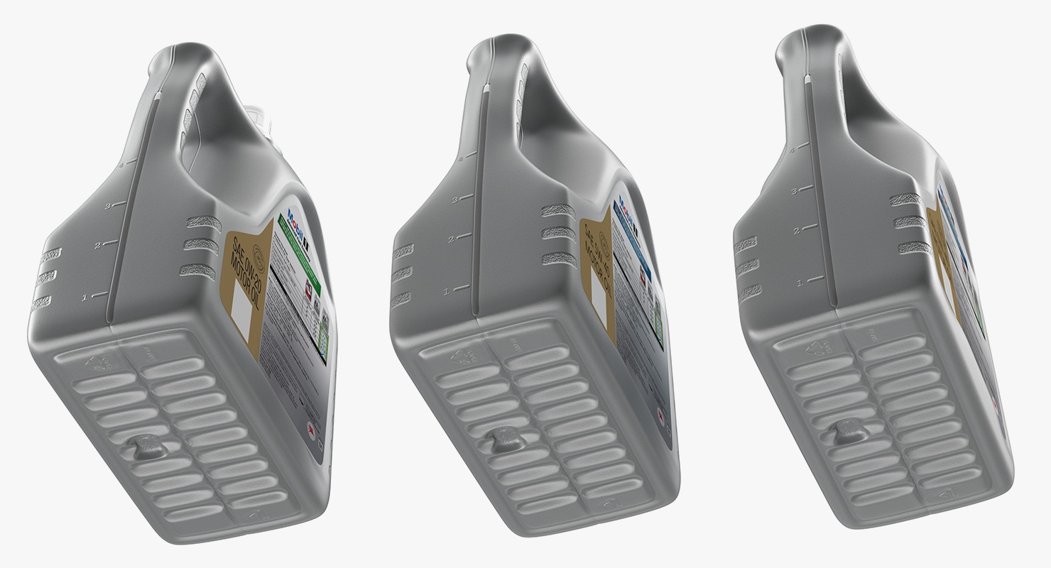 Engine Mobil Oil Bottles 3D model