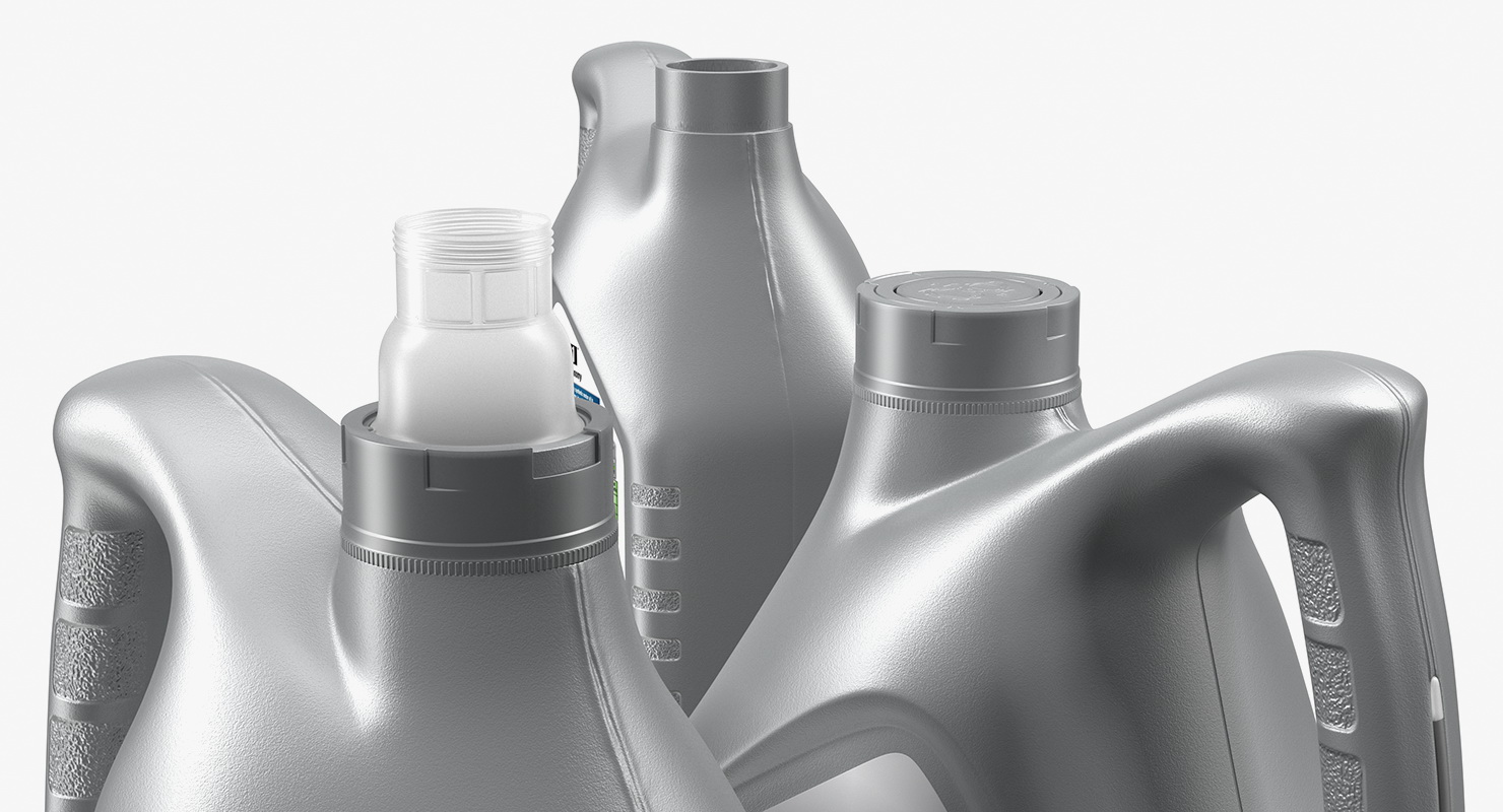 Engine Mobil Oil Bottles 3D model